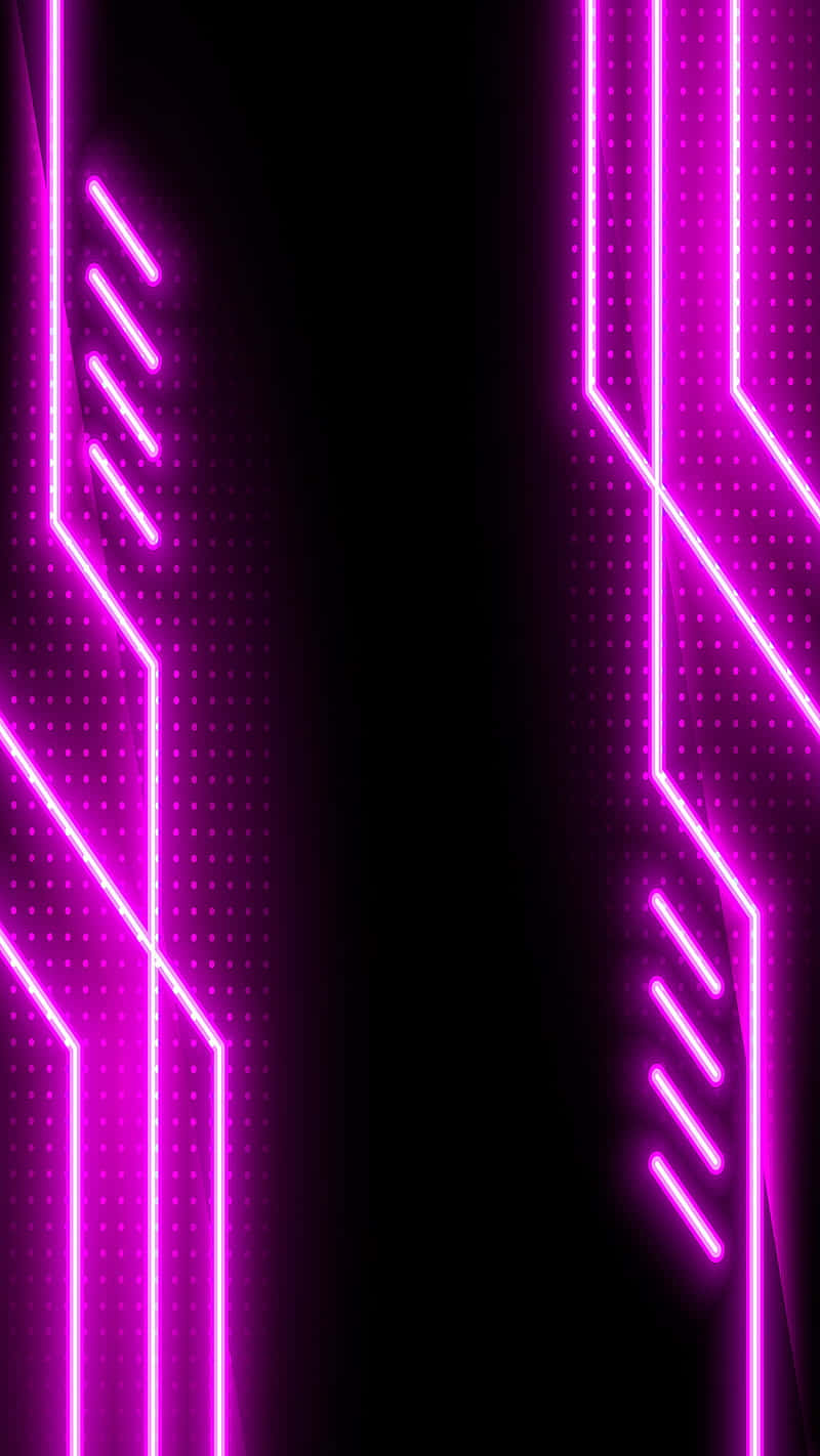 Purple Neon Aesthetic Computer, vibrant purple neon lines, dots, HD Phone Wallpaper