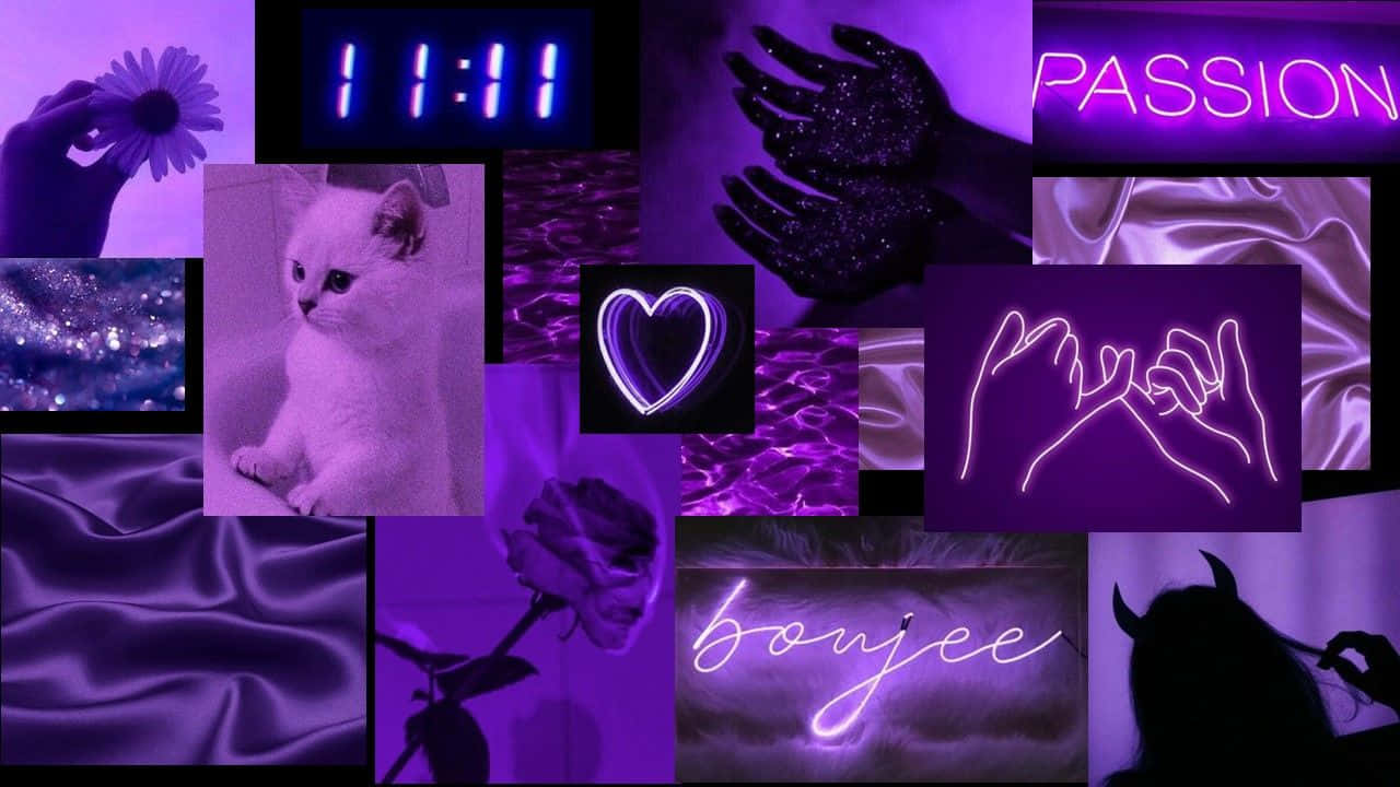 purple, neon, glow, HD Desktop Wallpaper