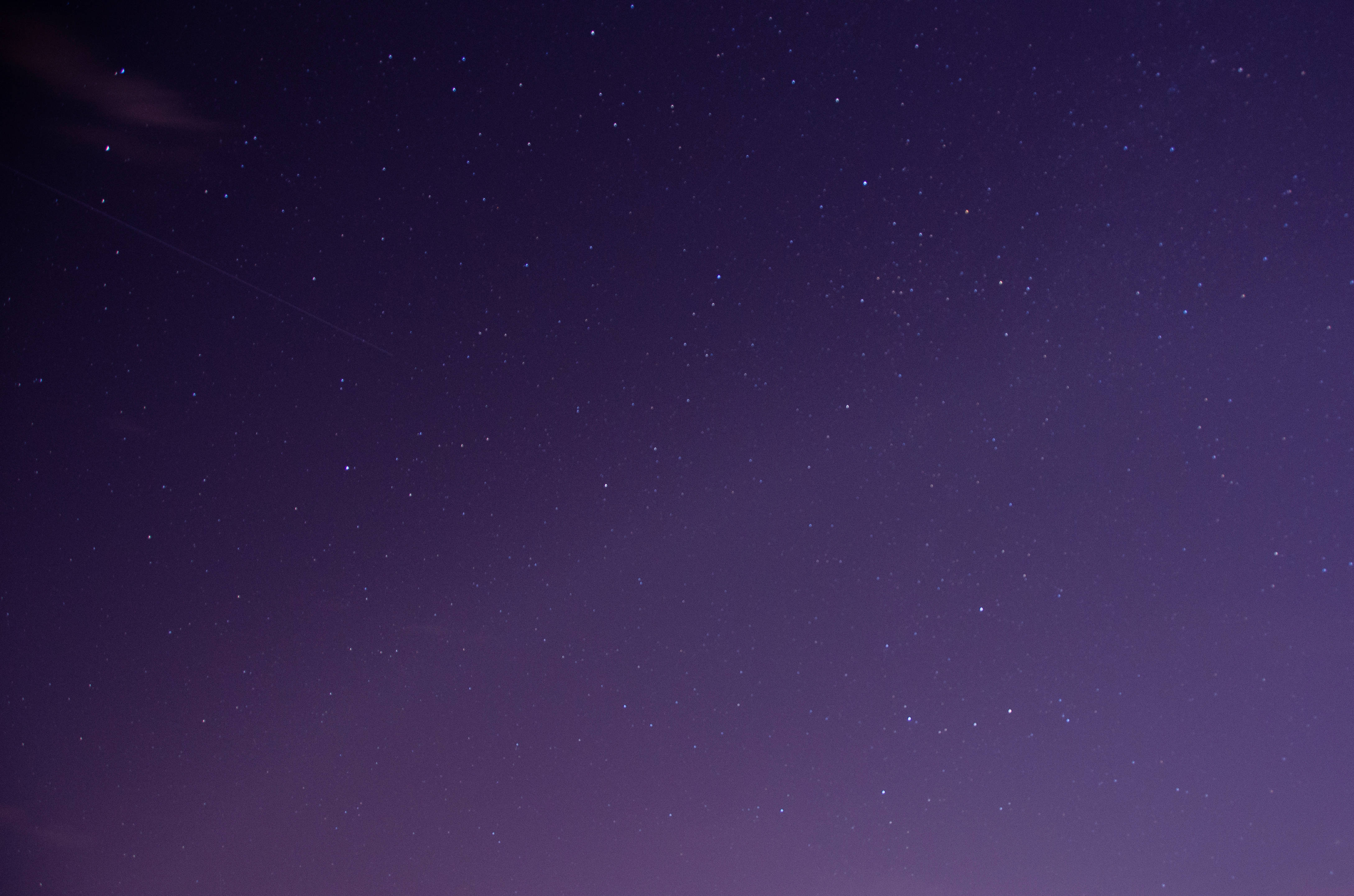 Purple Night Sky, tiny stars, deep purple gradient, 4K Desktop Wallpaper