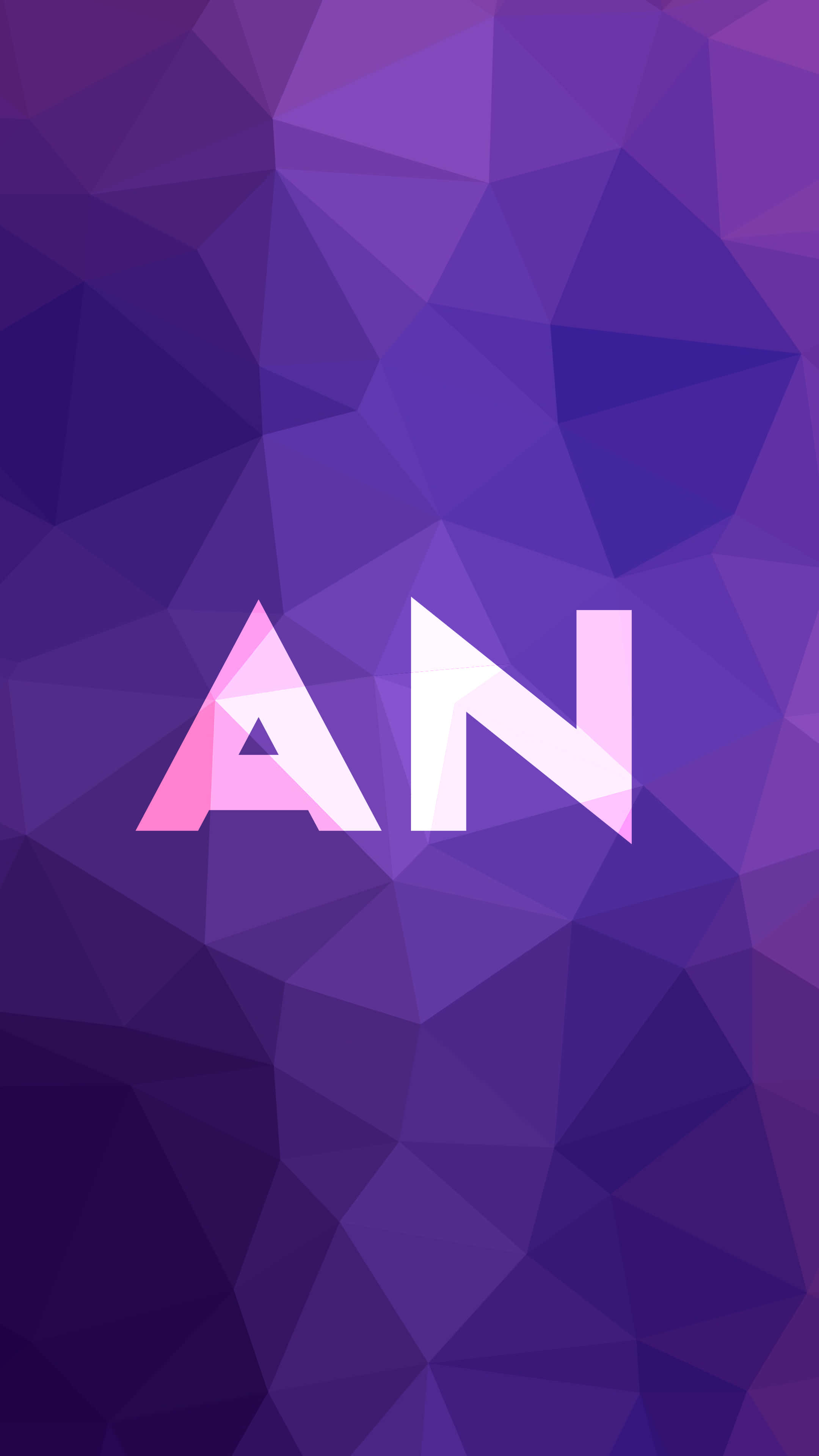 An On Purple Aesthetic, vibrant purple, geometric polygonal background, 4K Phone Wallpaper