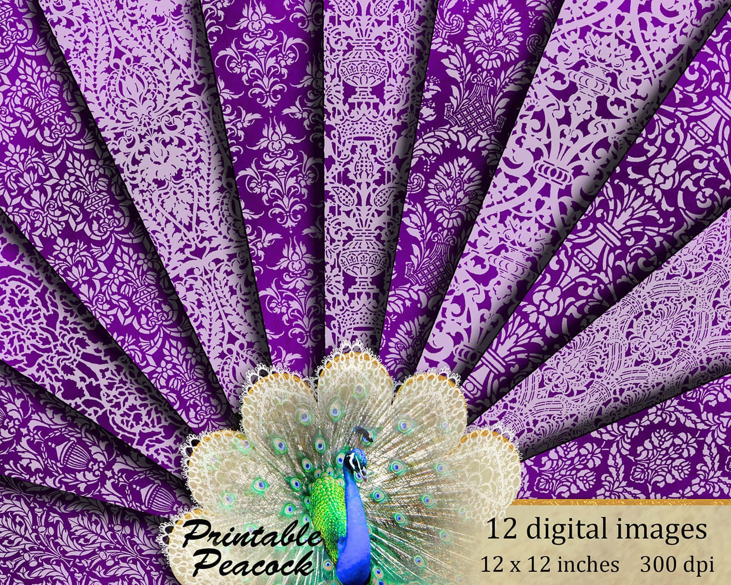 purple damask wallpaper patterns, radial array, peacock, HD Desktop Wallpaper
