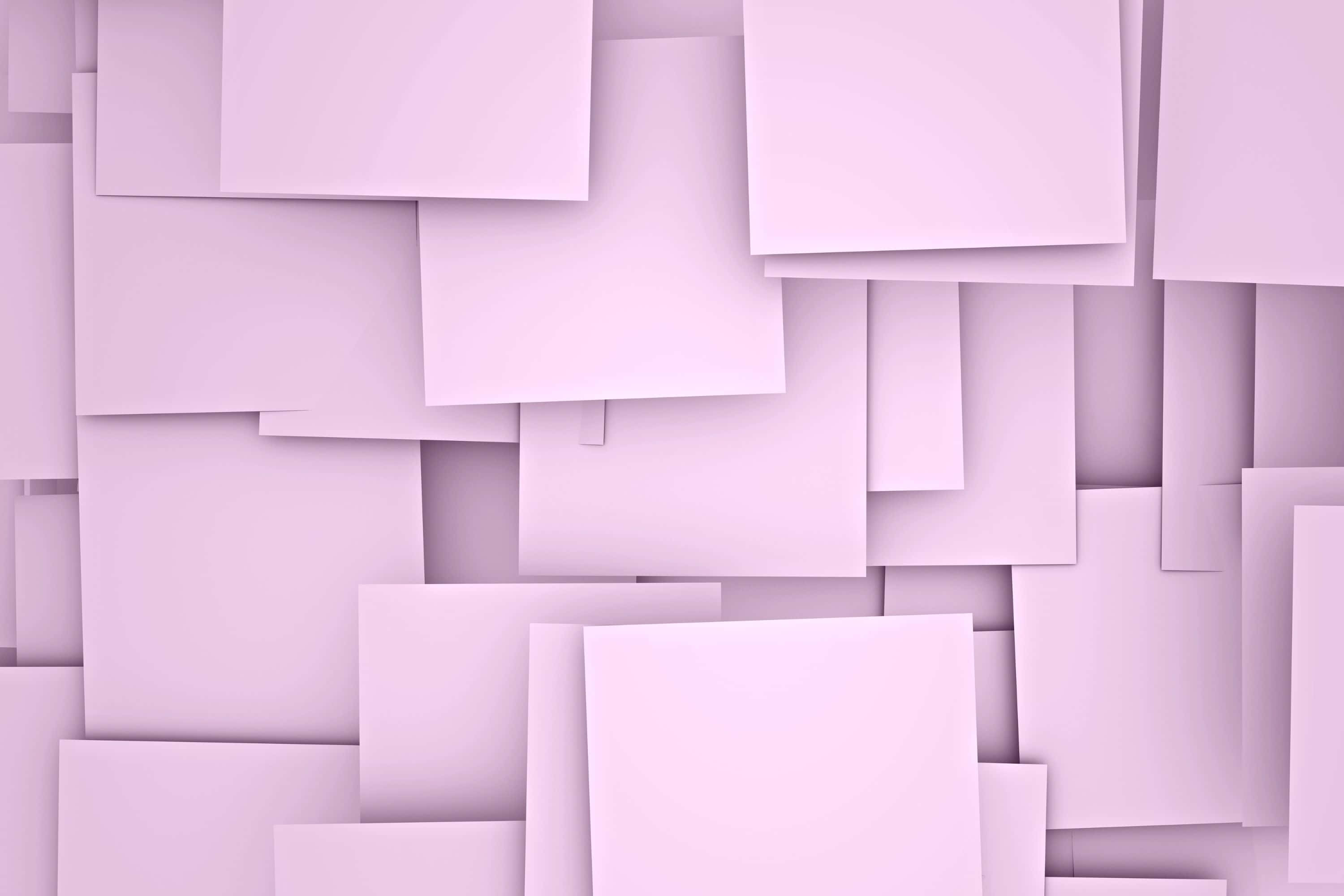 purple background, lavender paper squares, minimalist composition, 2K Desktop Wallpaper