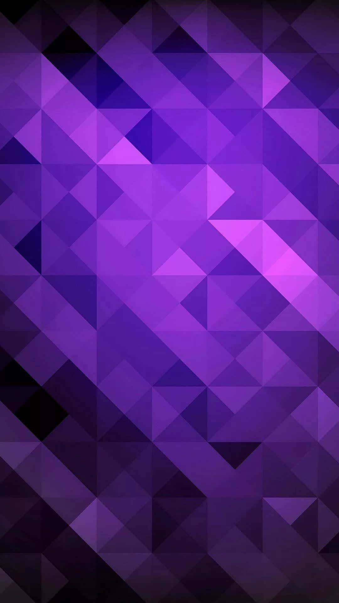 purple triangles, black background, vibrant abstract pattern, Full HD Phone Wallpaper