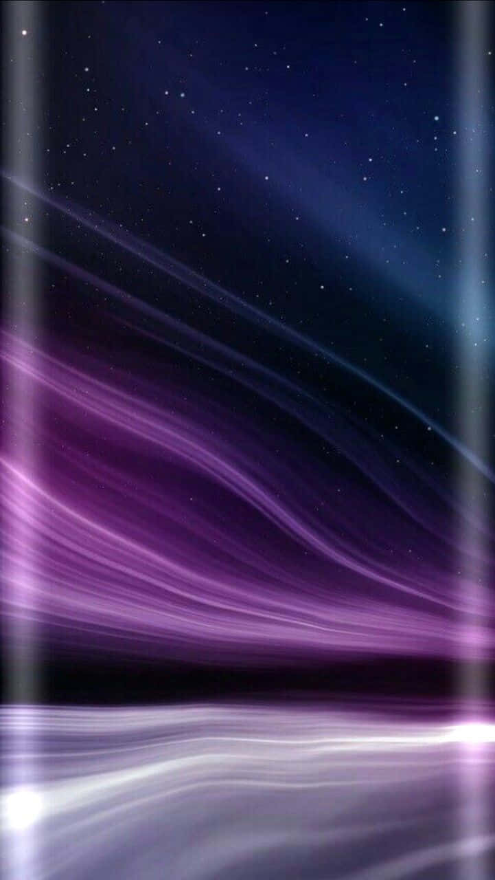 purple phone, cosmic waves, starry night sky, HD Phone Wallpaper