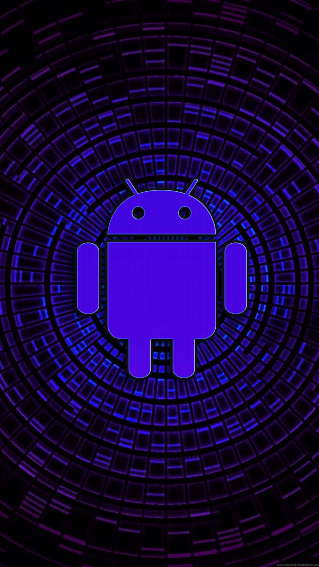 Purple Phone, Android robot, glowing purple, Full HD Phone Wallpaper