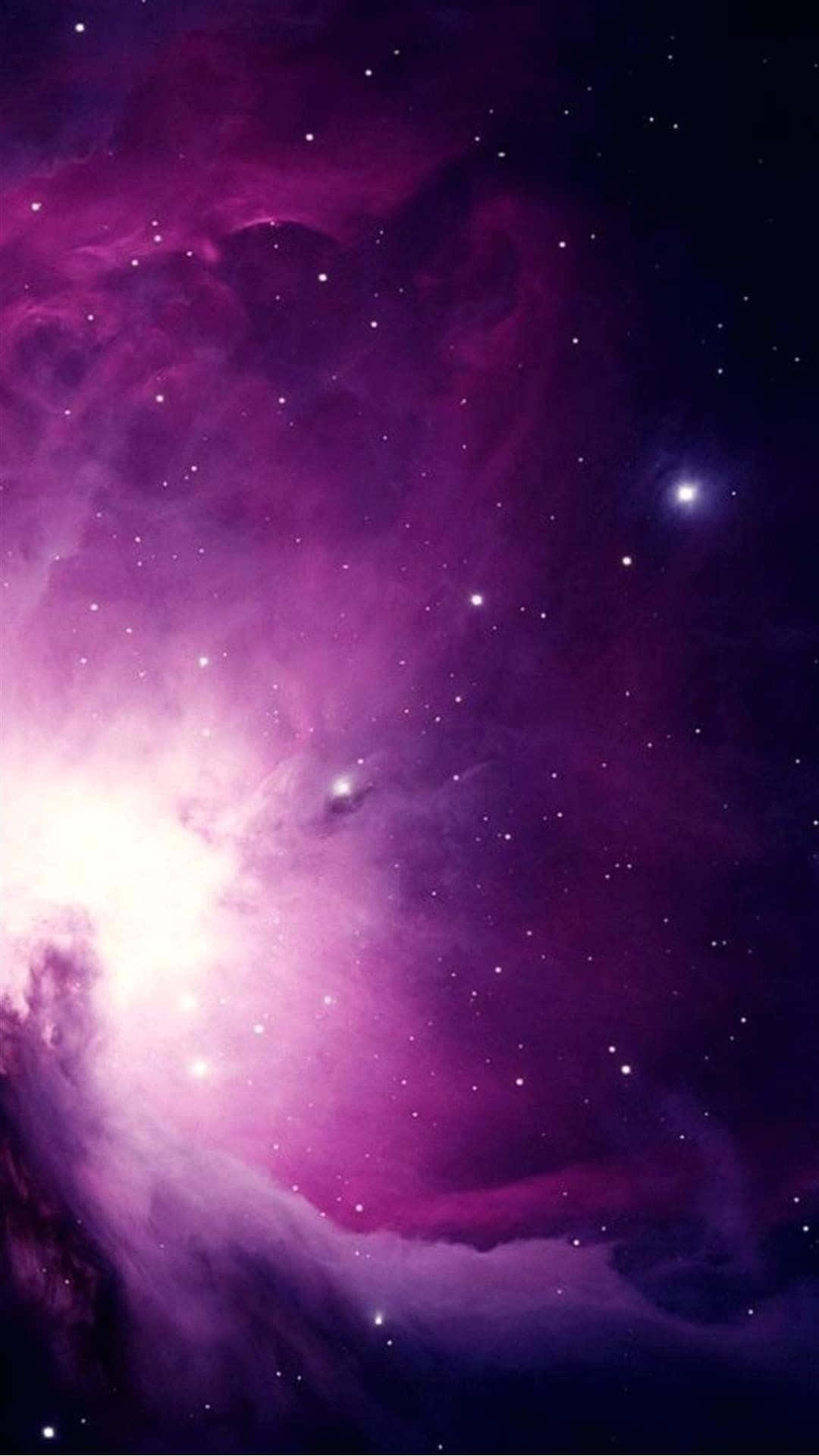Purple Phone, cosmic nebula, vibrant purples, Full HD Phone Wallpaper