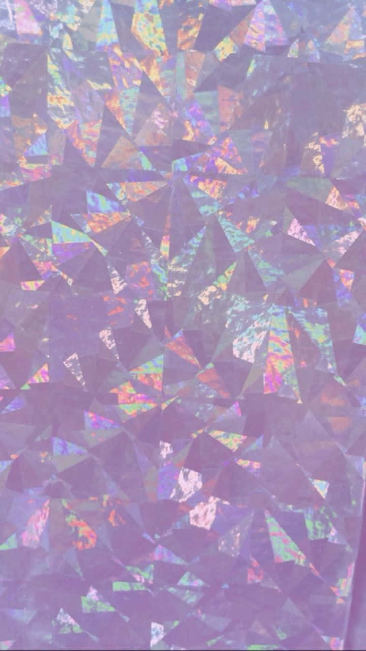 Purple Phone, iridescent, fractured geometric shapes, HD Phone Wallpaper