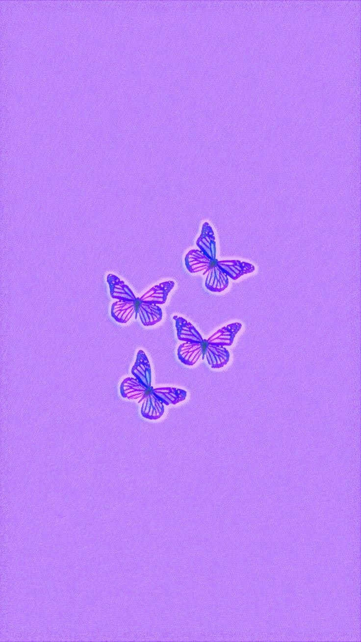 purple butterfly, glowing purple, soft lavender background, HD Phone Wallpaper