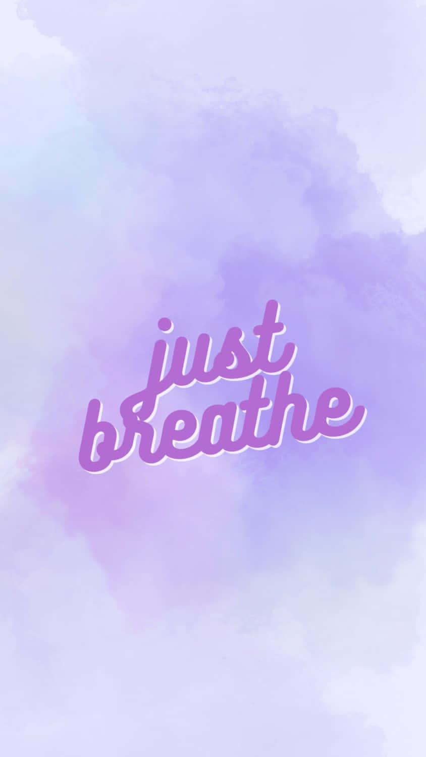 Purple Preppy, soft purple watercolor, just breathe, HD Phone Wallpaper