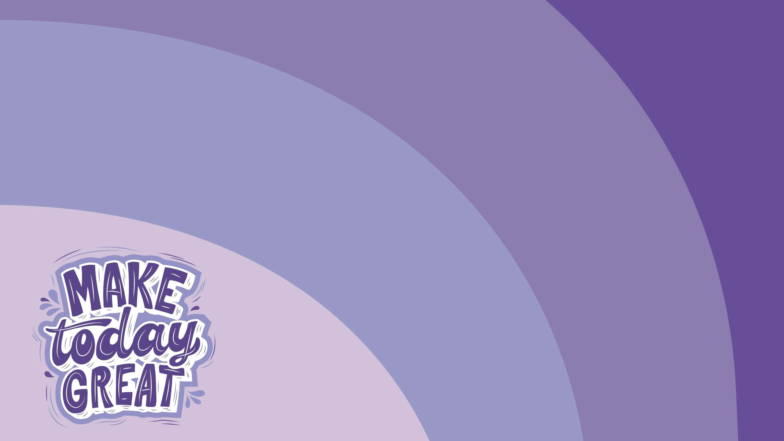 vibrant purple gradient, bold stylized text, make today great, 2K Desktop Wallpaper