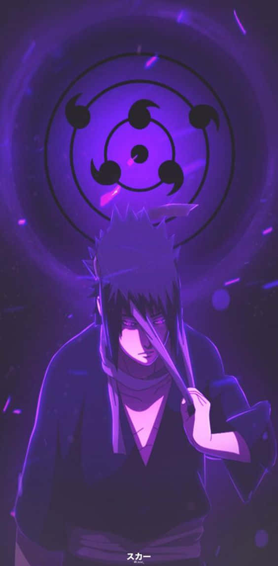 Purple Sasuke, anime character, spiky hair, SD Phone Wallpaper