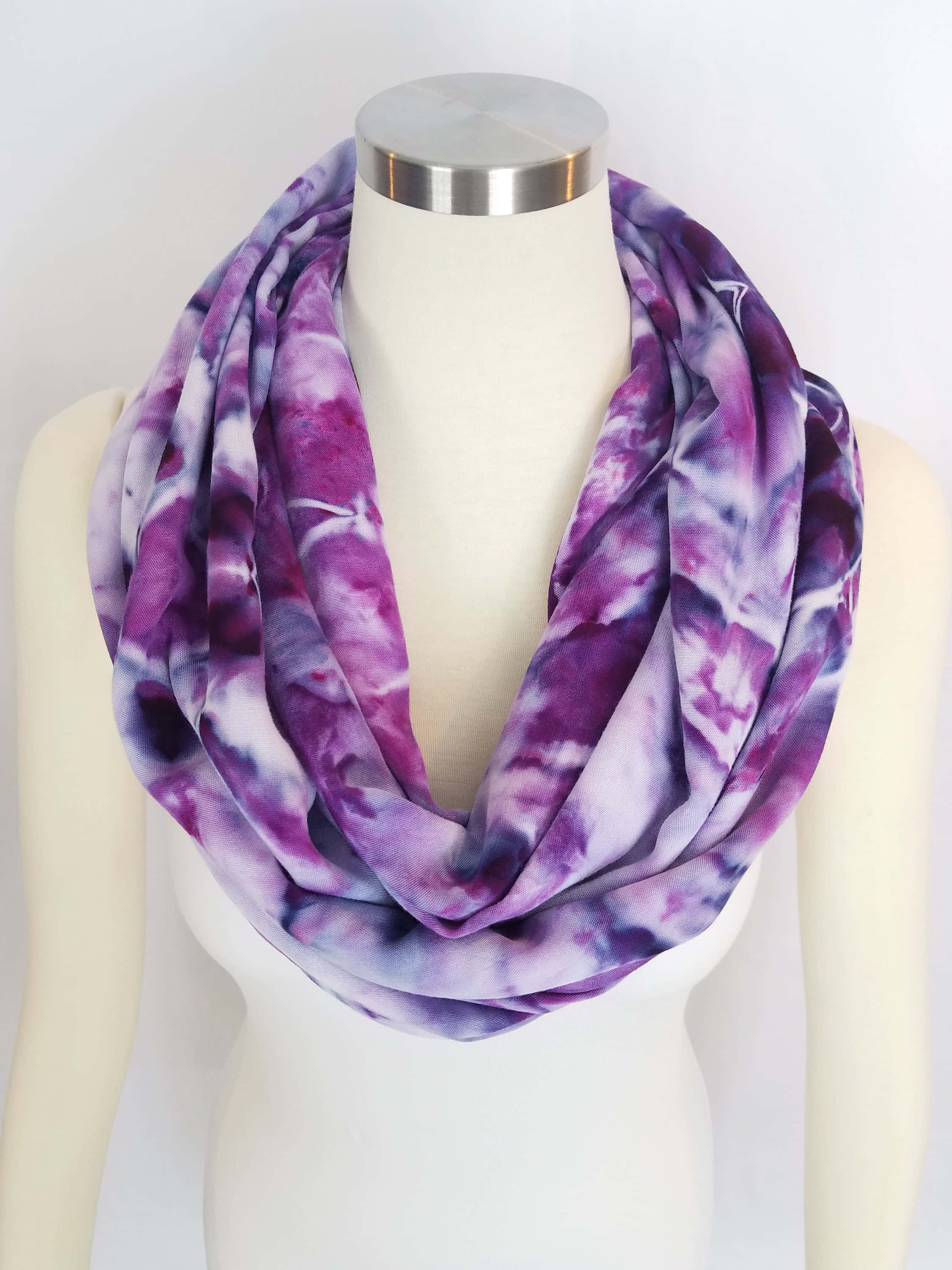 Purple Scarf, vibrant purple, white tie-dye, 2K Phone Wallpaper
