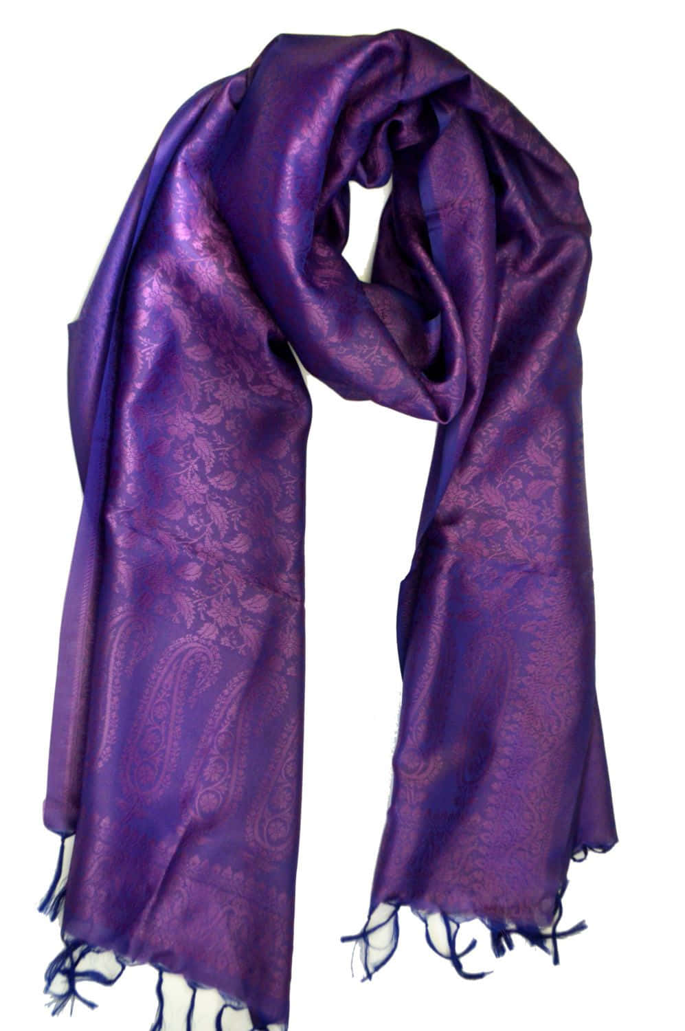 purple scarf, paisley patterns, white background, HD Phone Wallpaper