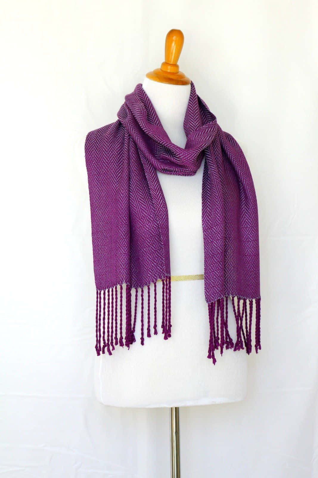 purple scarf, herringbone, fringe, HD Phone Wallpaper