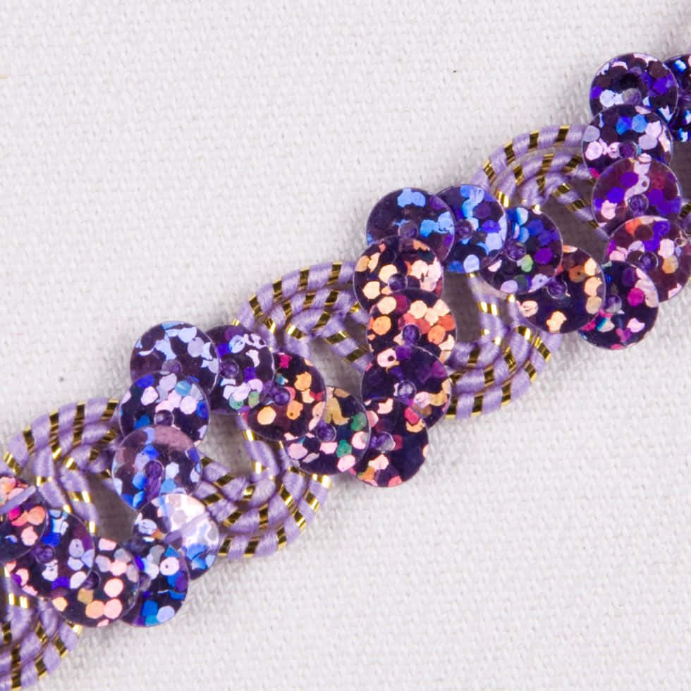 purple sequin bracelet, gold trim, textured white background, SD Desktop Wallpaper