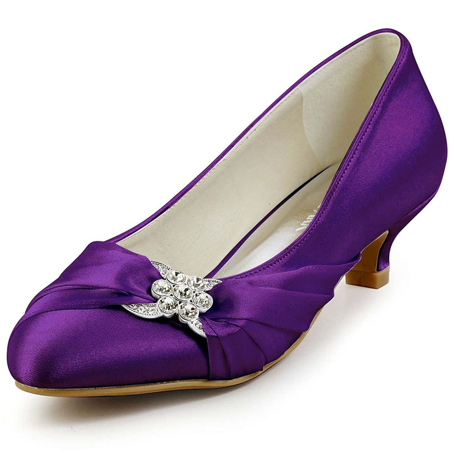 purple satin pump, crystal-embellished bow, toe, HD Desktop Wallpaper