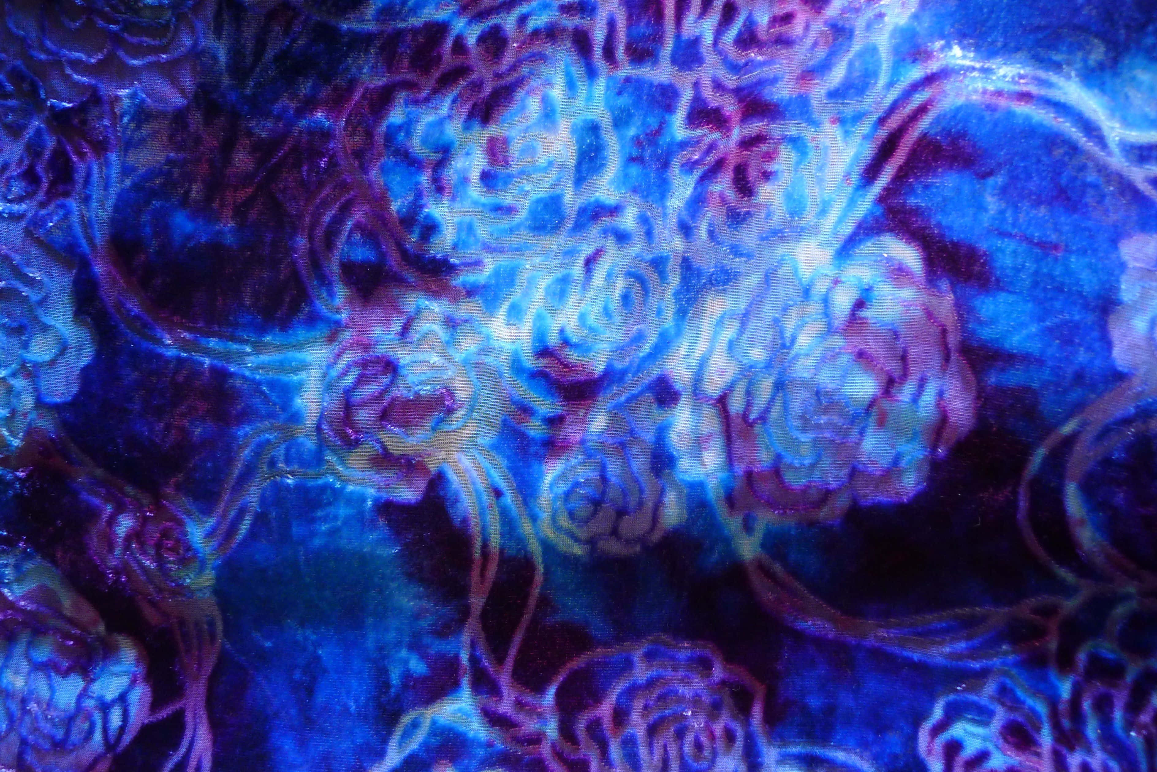 purple tie dye, glowing blue, neon outlines, 2K Desktop Wallpaper