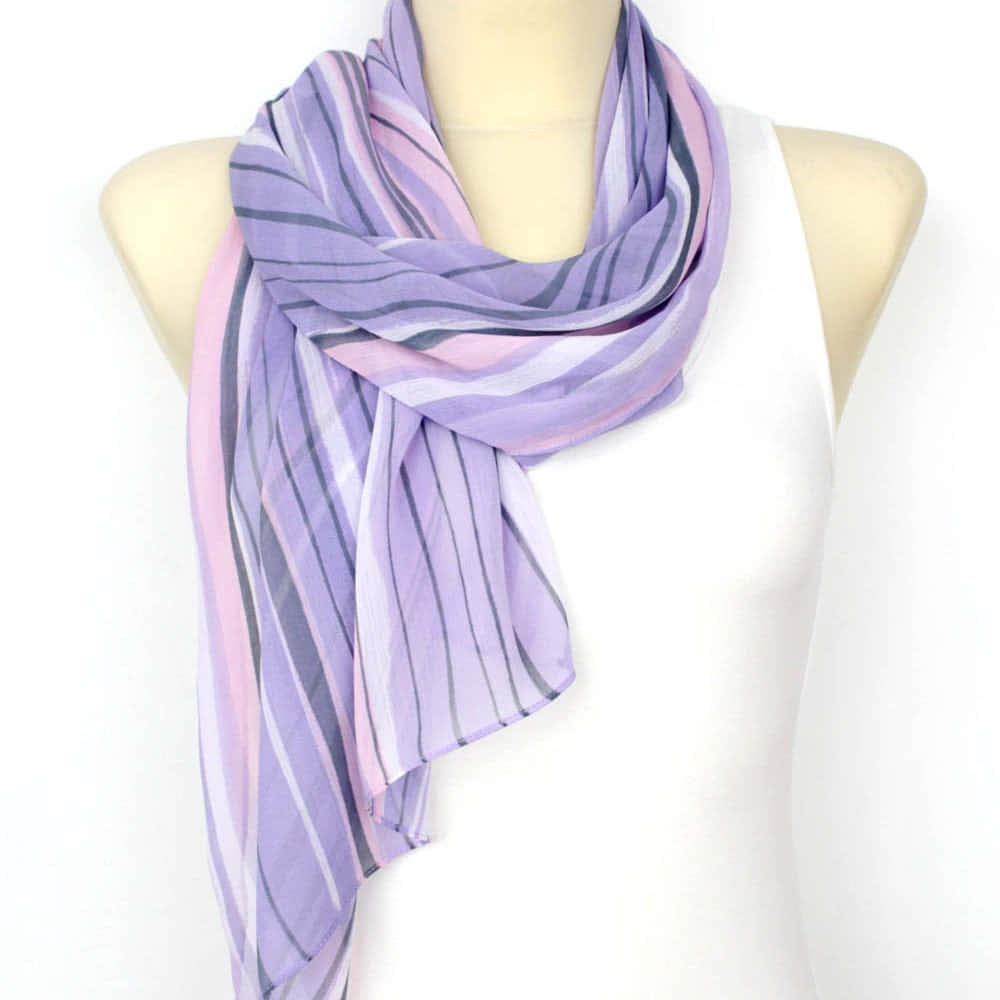 purple scarf, lavender, pink striped, SD Desktop Wallpaper