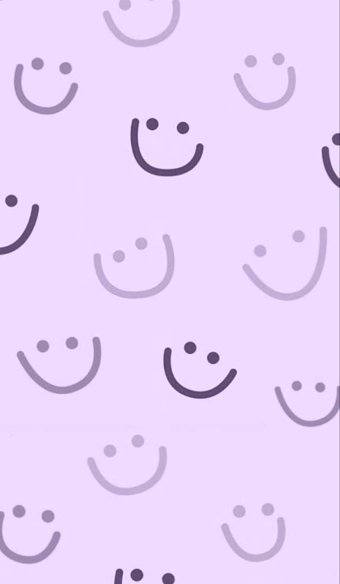 Purple Smiley Face, lavender background, smiling face icons, SD Phone Wallpaper