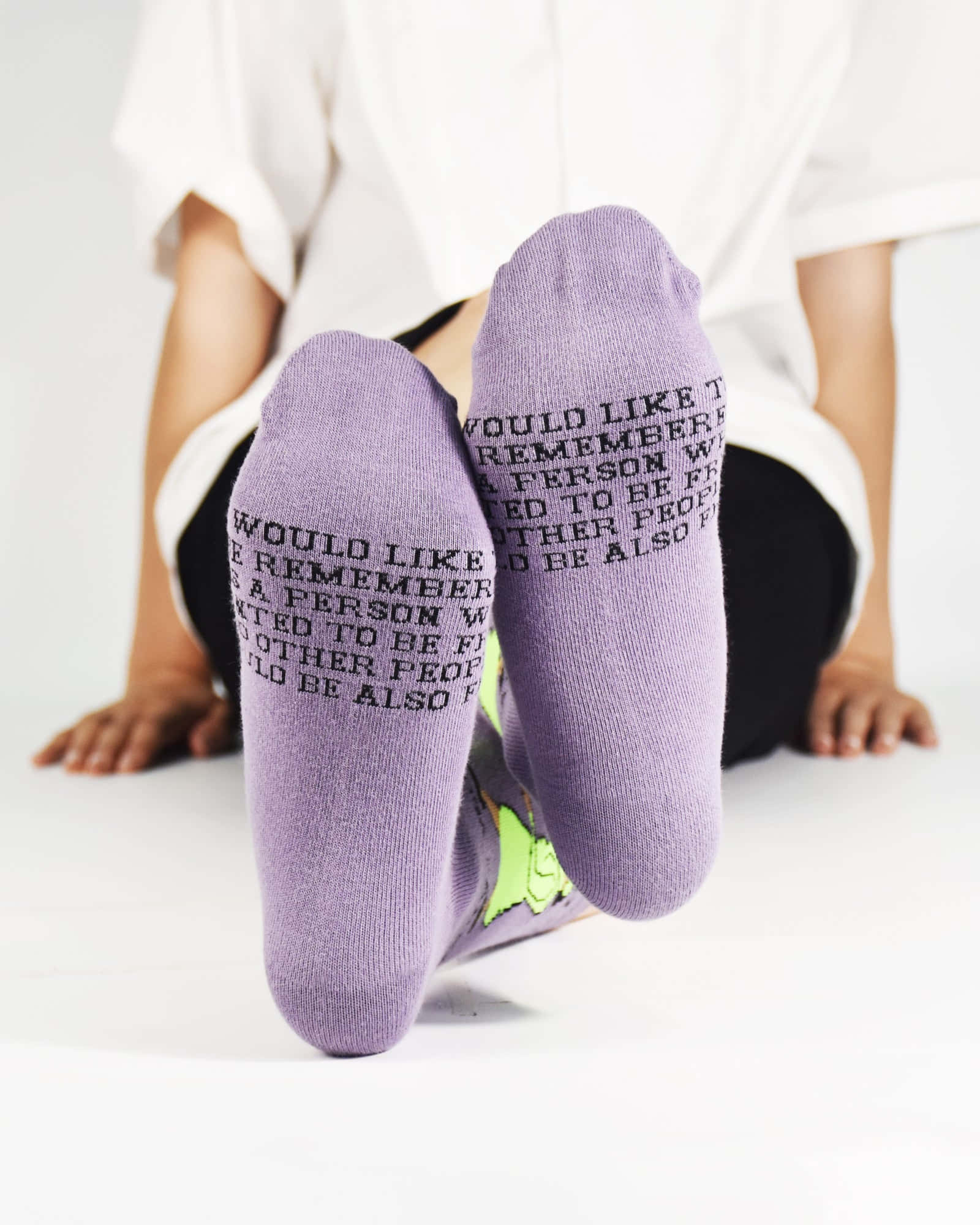 purple socks, black text, green cartoon graphic, Full HD Phone Wallpaper