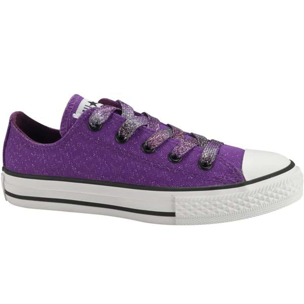 purple glitter Converse, silver laces, white rubber toe cap, SD Desktop Wallpaper