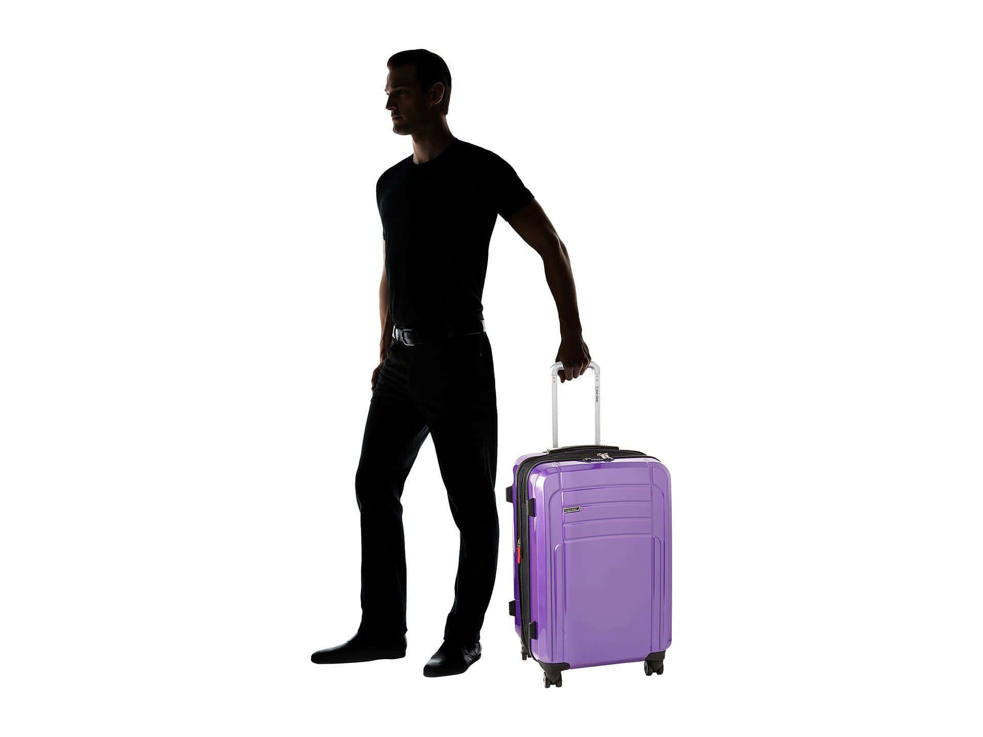 Purple Suitcase, vibrant purple, rolling suitcase, Full HD Desktop Wallpaper
