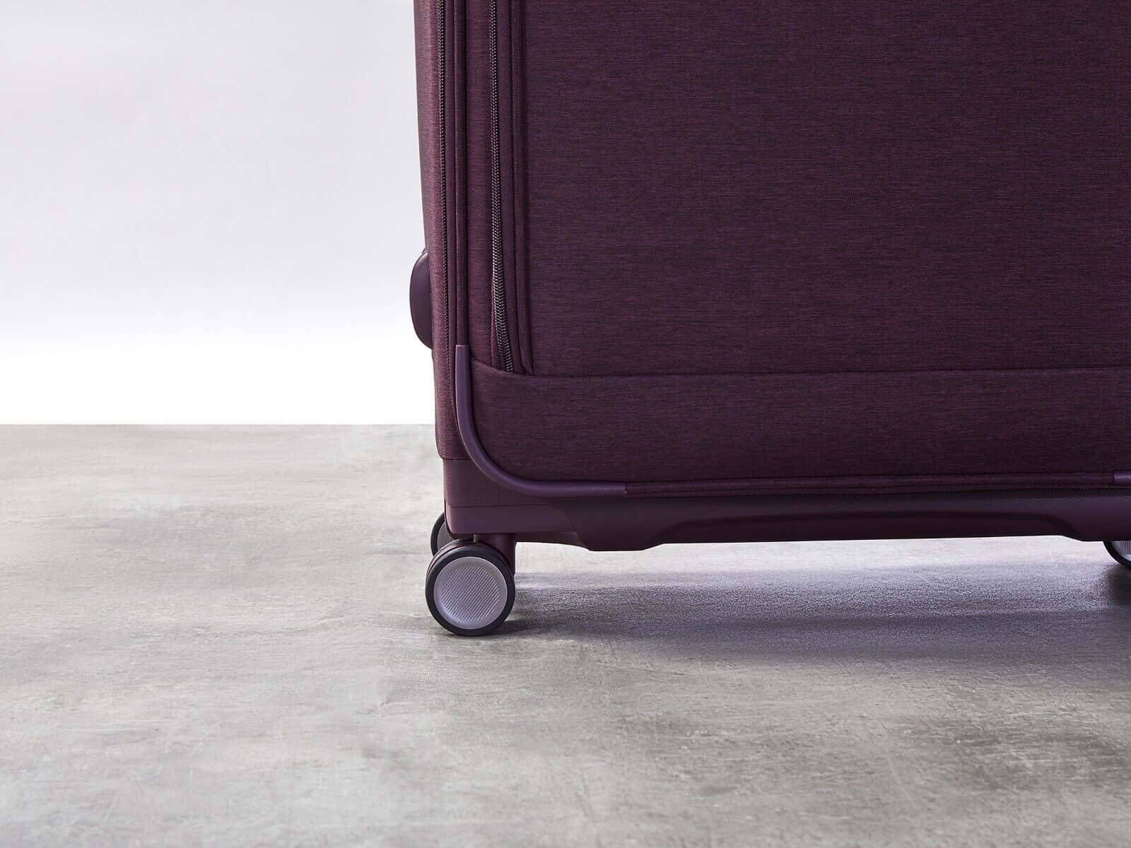 Purple Suitcase, silver spinner wheel, deep purple textured suitcase, HD Desktop Wallpaper