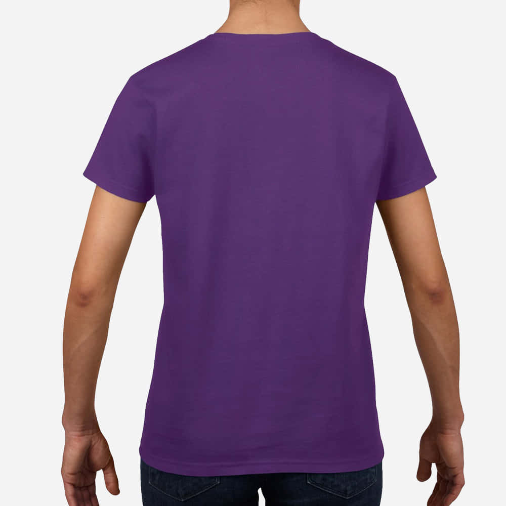 solid purple t-shirt, dark jeans, plain white background, SD Desktop Wallpaper