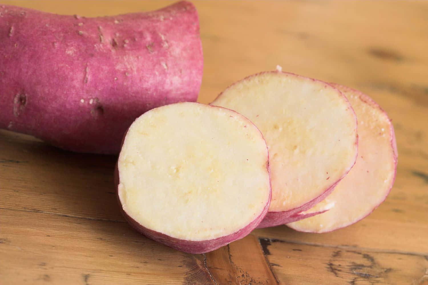 purple sweet potato, wooden surface, natural grain, HD Desktop Wallpaper
