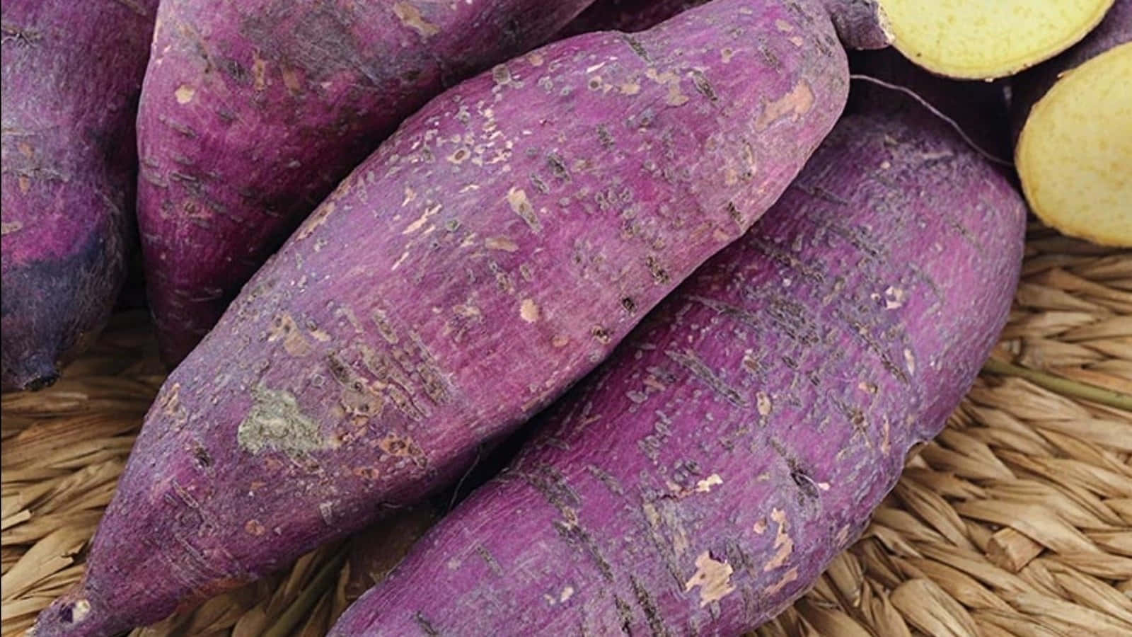 Purple Sweet Potato, vibrant purple, rough textured skin, HD Desktop Wallpaper