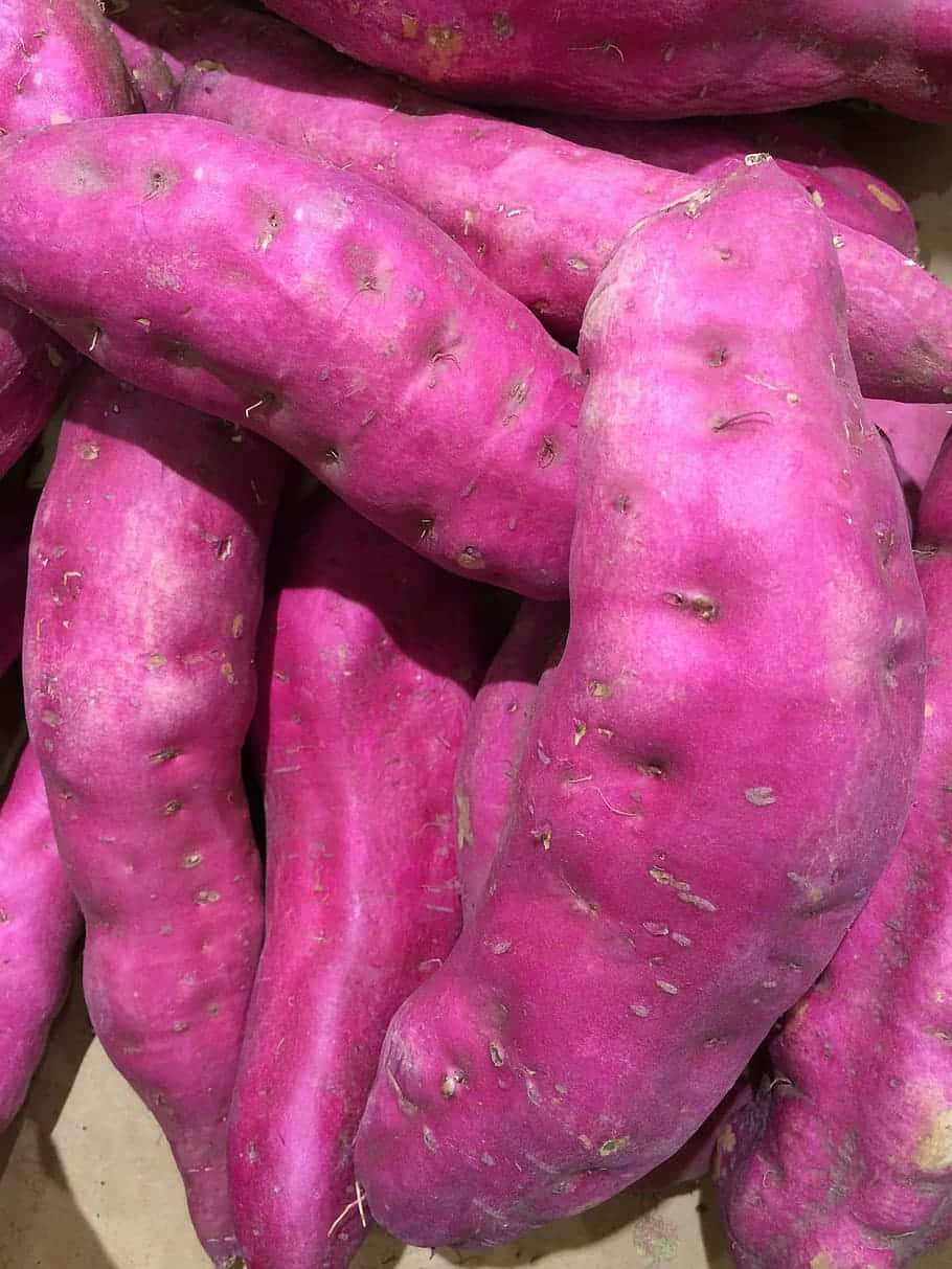 Purple Sweet Potato, vibrant purple, textured skin, SD Phone Wallpaper