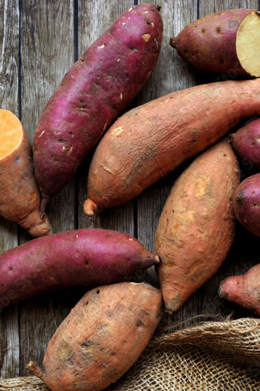Purple Sweet Potato, earth tones, weathered wooden planks, HD Phone Wallpaper