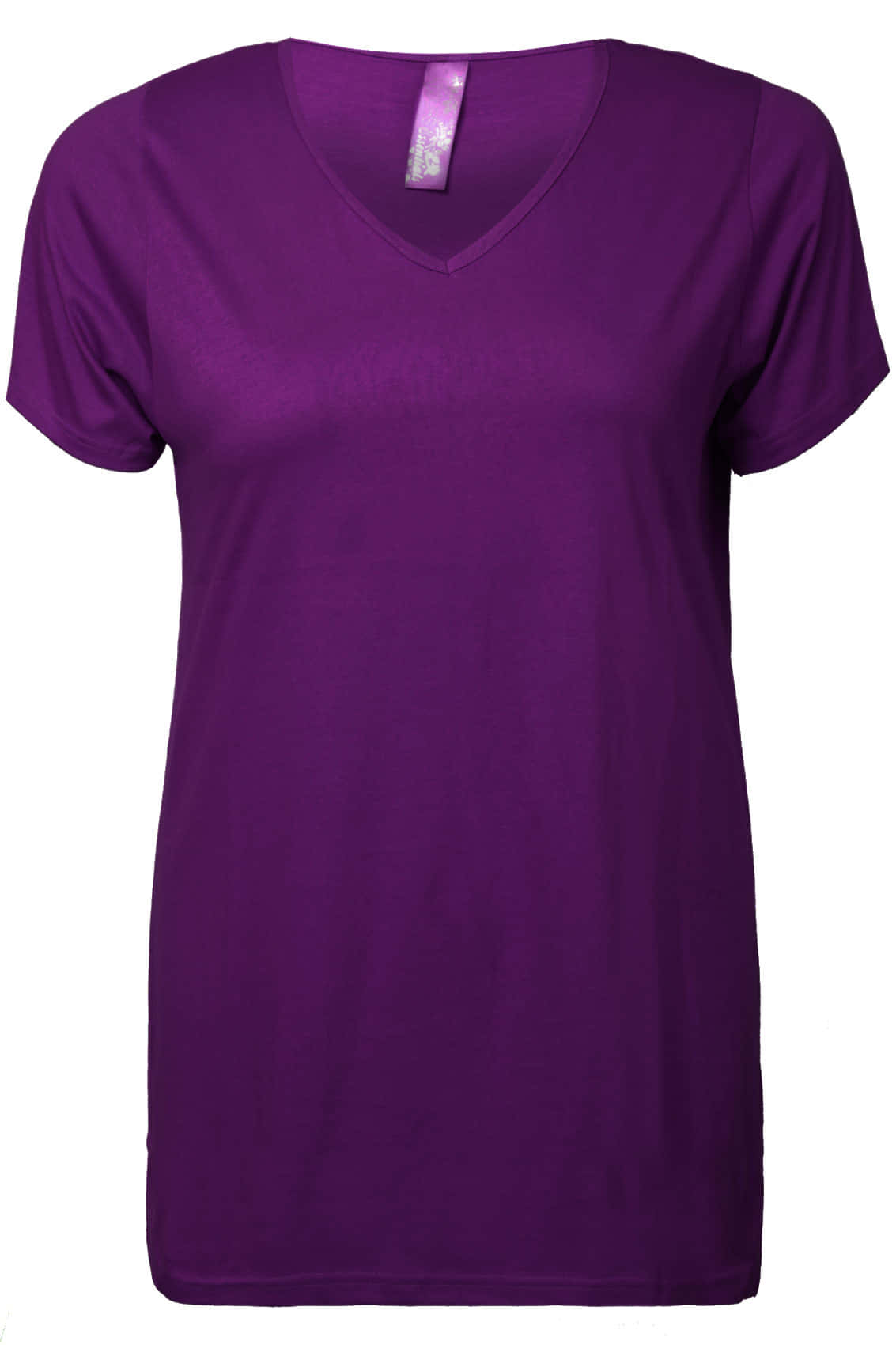 purple v-neck t-shirt, short sleeves, plain white background, HD Phone Wallpaper