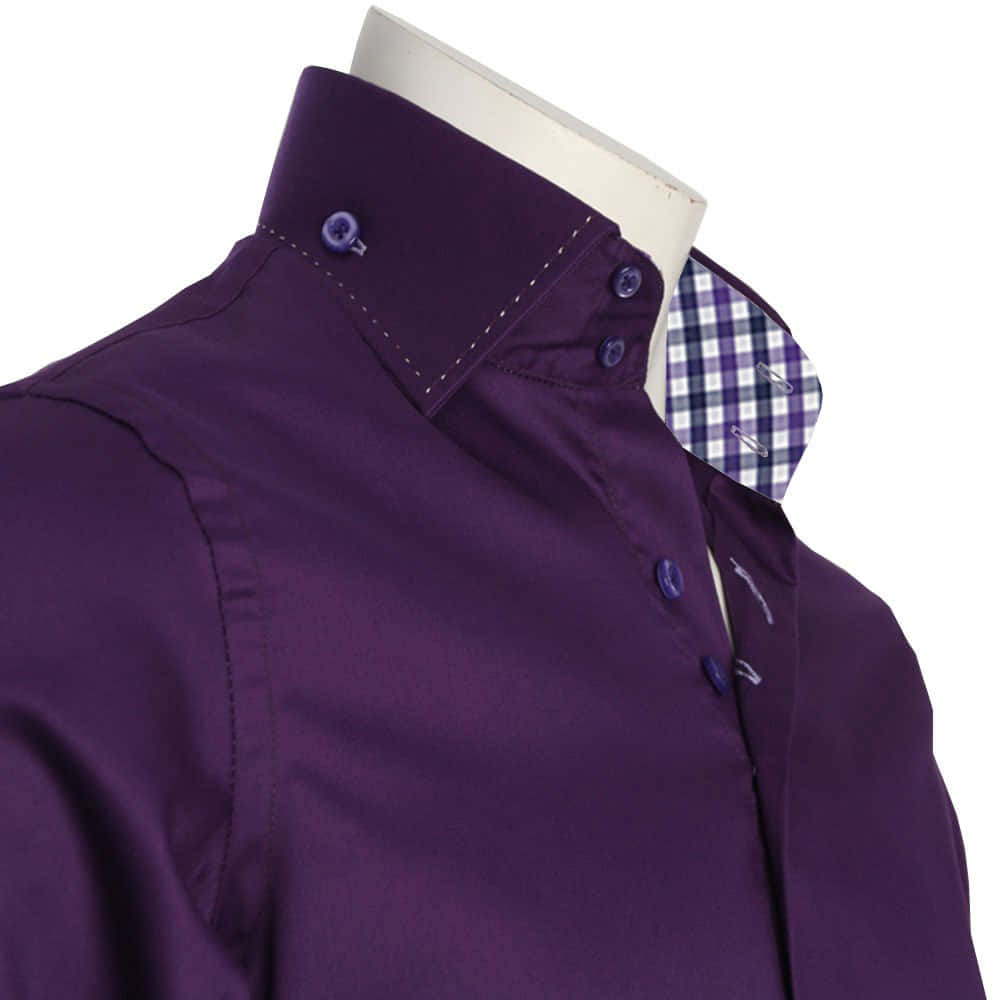 purple dress shirt, mannequin, contrasting plaid lining, SD Desktop Wallpaper