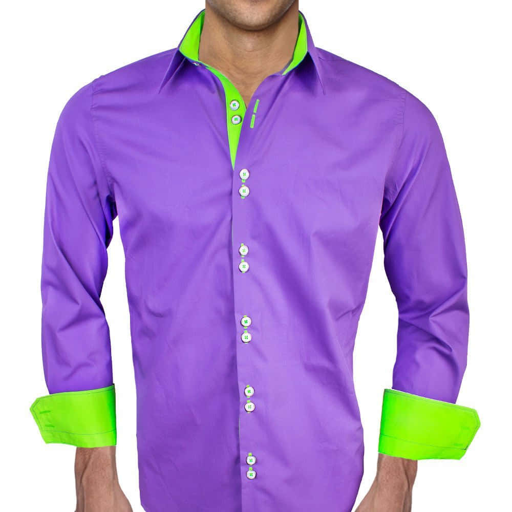 purple shirt, neon green accents, collar cuffs, SD Desktop Wallpaper