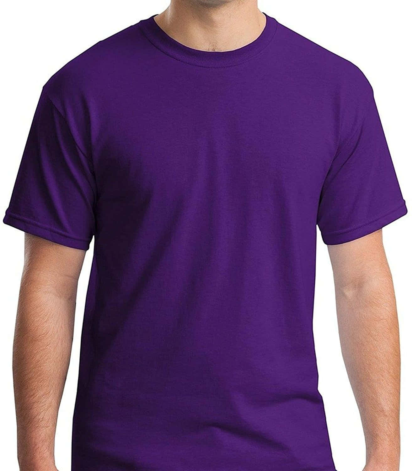 purple crew neck t-shirt, plain white background, solid purple, HD Phone Wallpaper