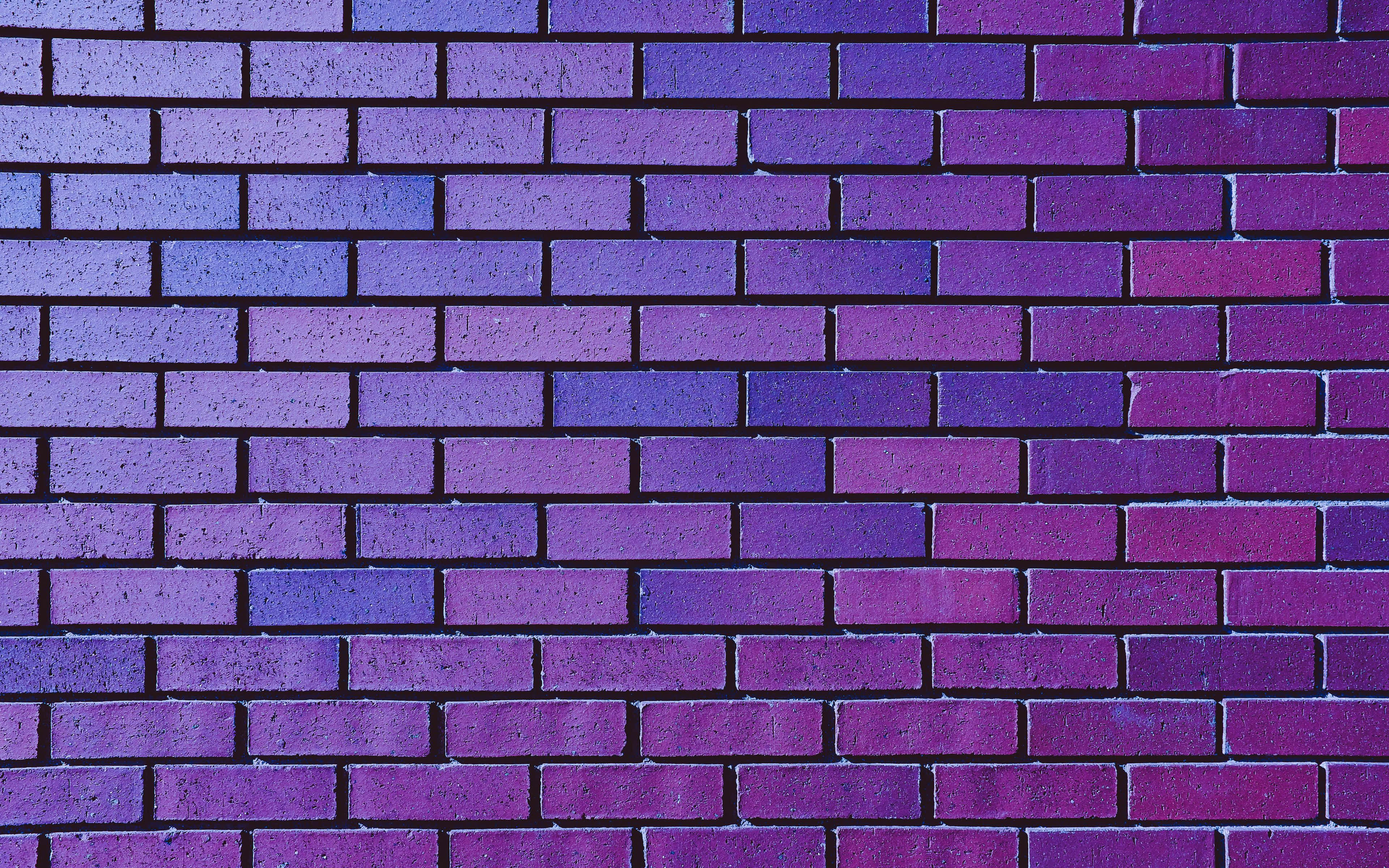 purple texture, brick wall, gradient of purple hues, 4K Desktop Wallpaper