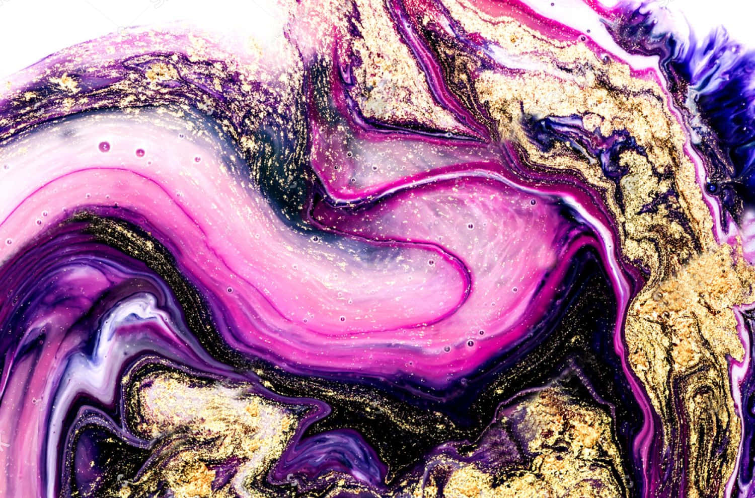 purple marble, pink purple, gold metallic paint, HD Desktop Wallpaper