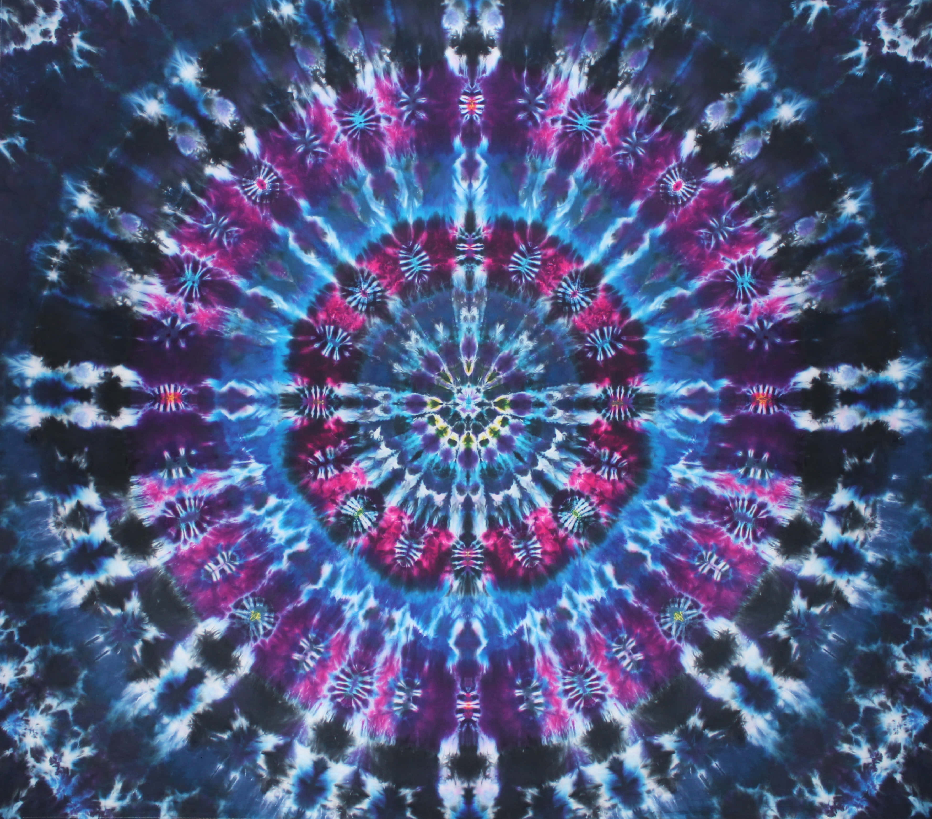 Purple Tie Dye, tie-dye mandala, electric blues, 2K Desktop Wallpaper