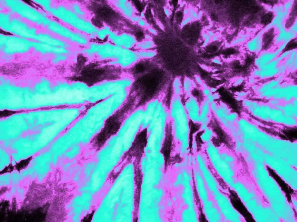 Purple Tie Dye, electric teal, magenta, SD Desktop Wallpaper