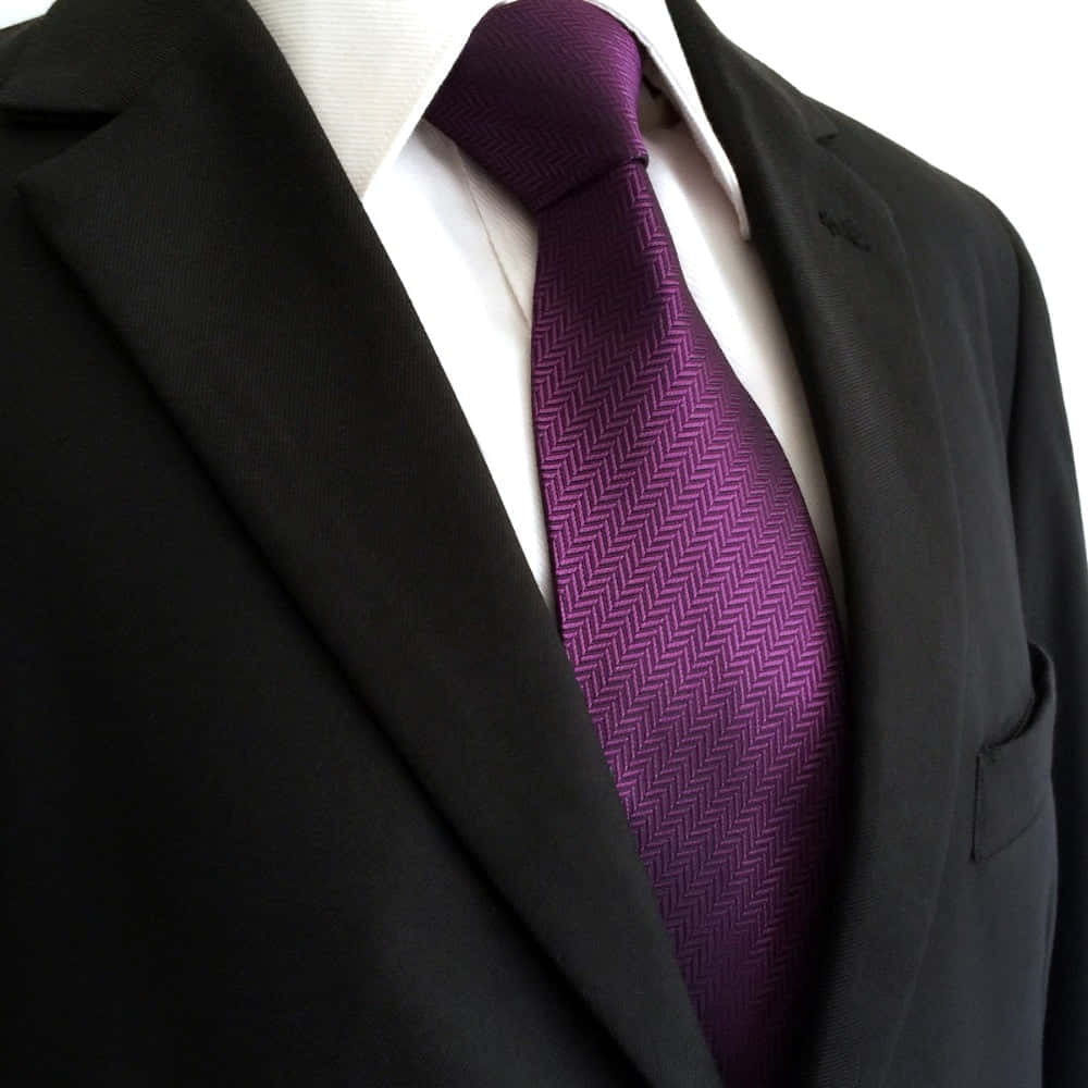 purple herringbone tie, black suit, white shirt, SD Desktop Wallpaper