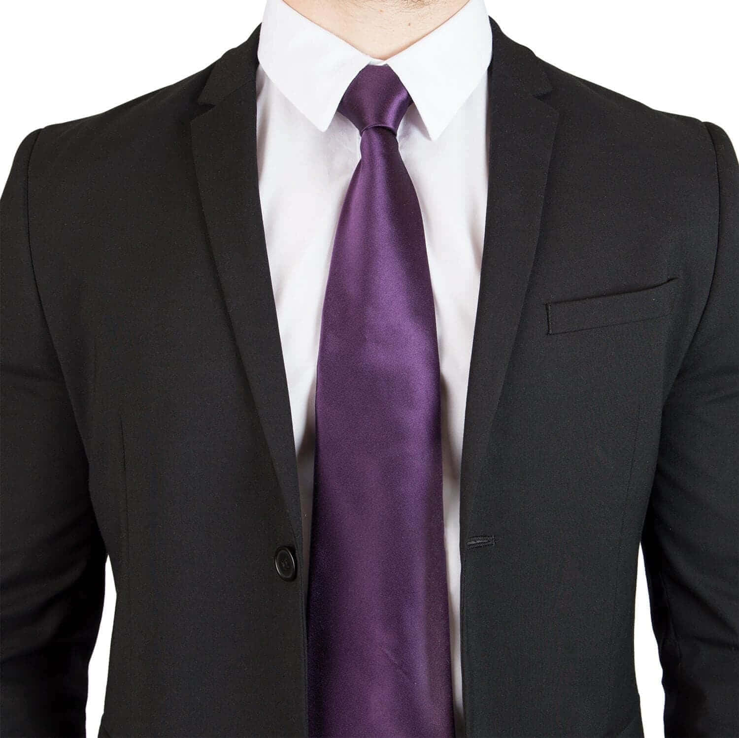 Purple Tie, black suit, crisp white shirt, HD Desktop Wallpaper