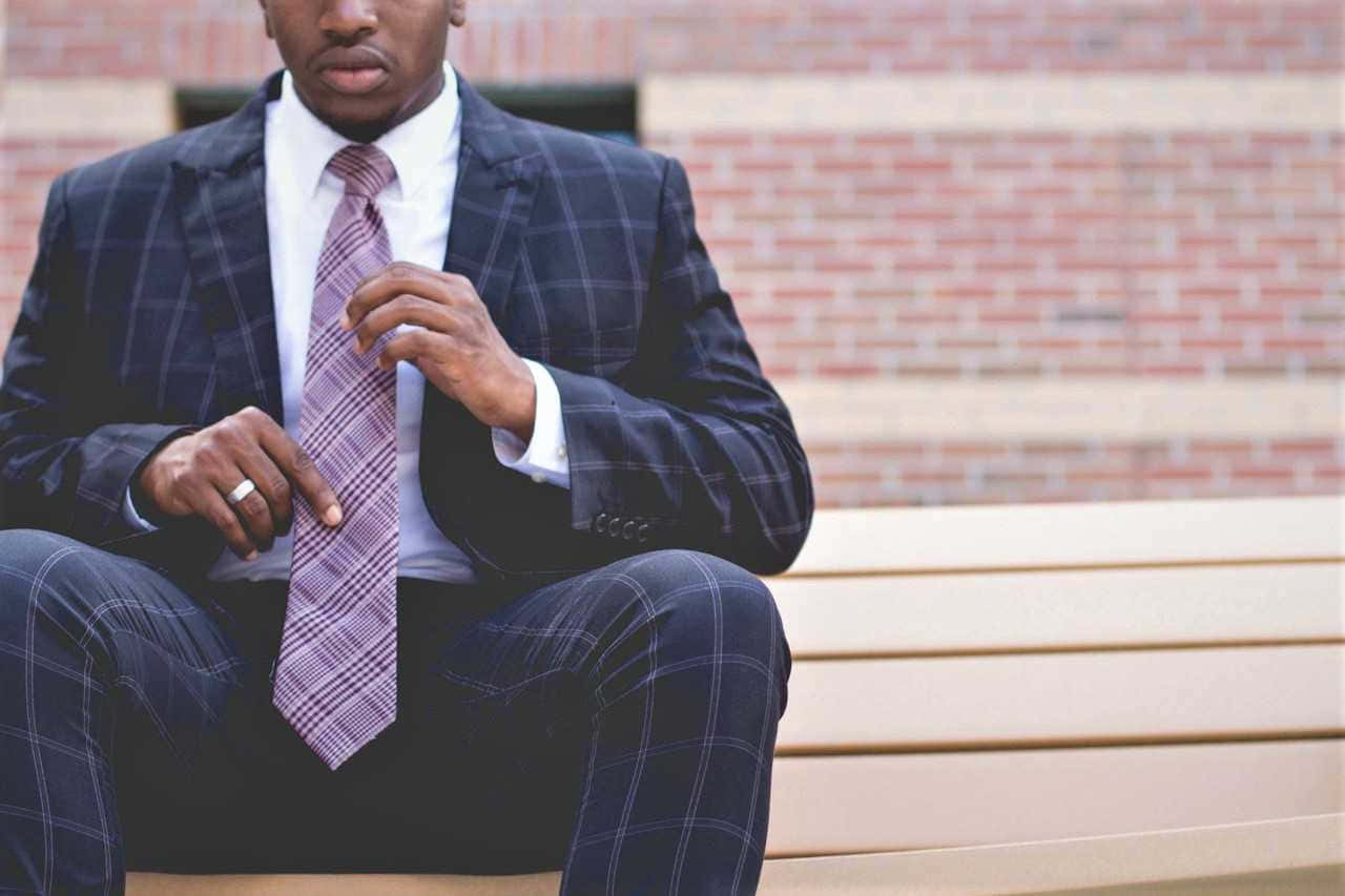 Purple Tie, plaid suit, wooden bench, HD Desktop Wallpaper