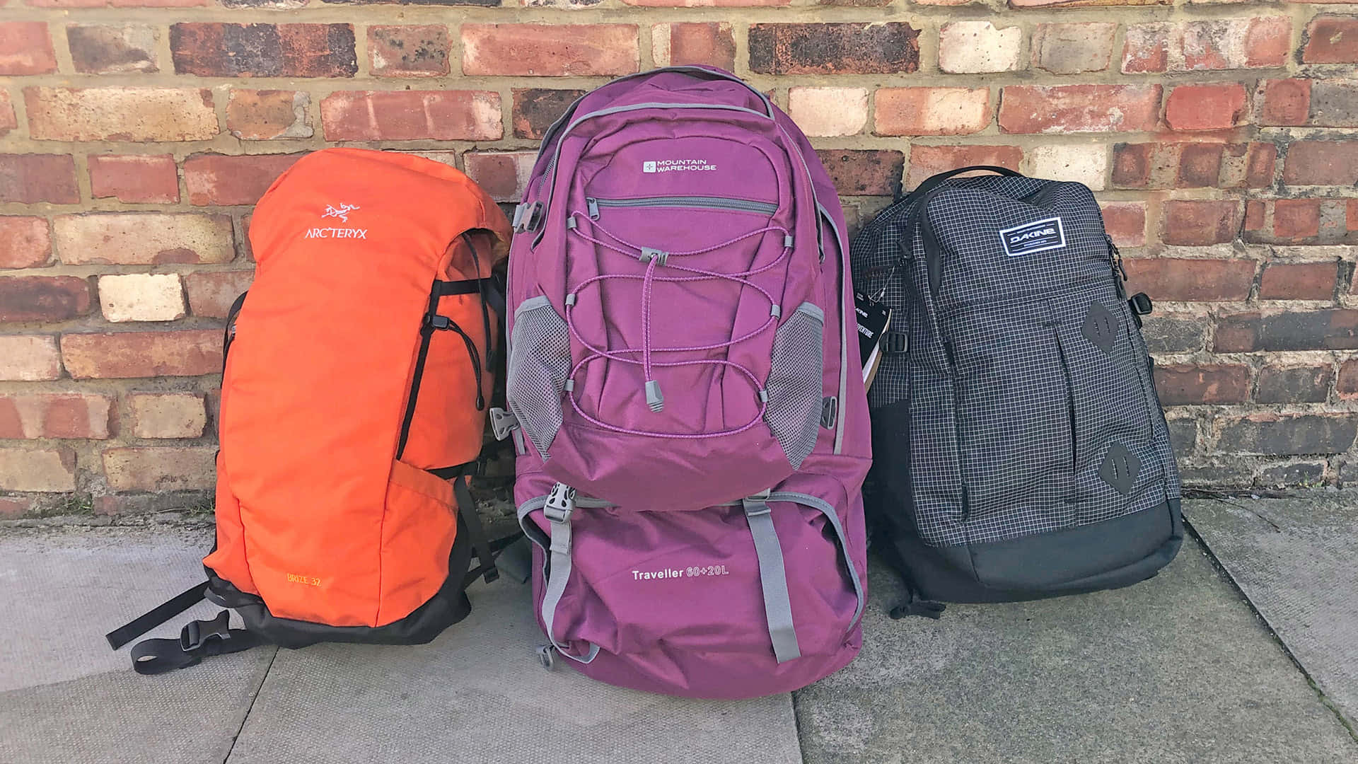 purple travel bag, orange, purple, Full HD Desktop Wallpaper