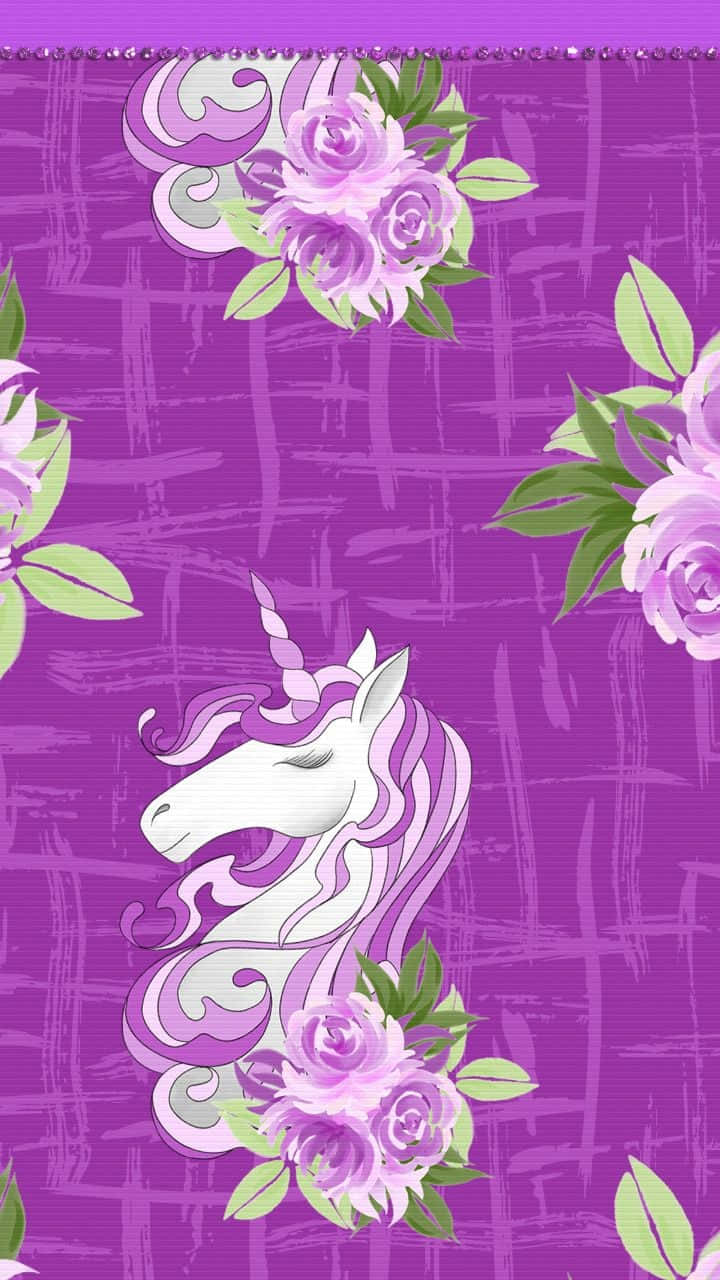 Purple Unicorn, purple mane, purple horn, HD Phone Wallpaper