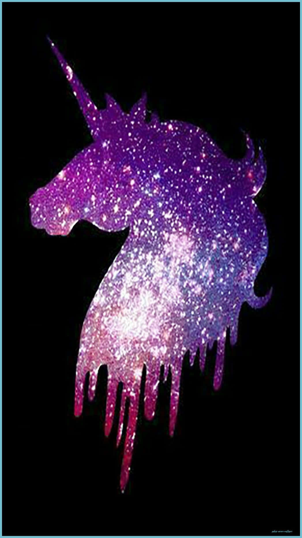 Purple Unicorn, glittering galaxy unicorn silhouette, cosmic purple pink and white sparkles, HD Phone Wallpaper