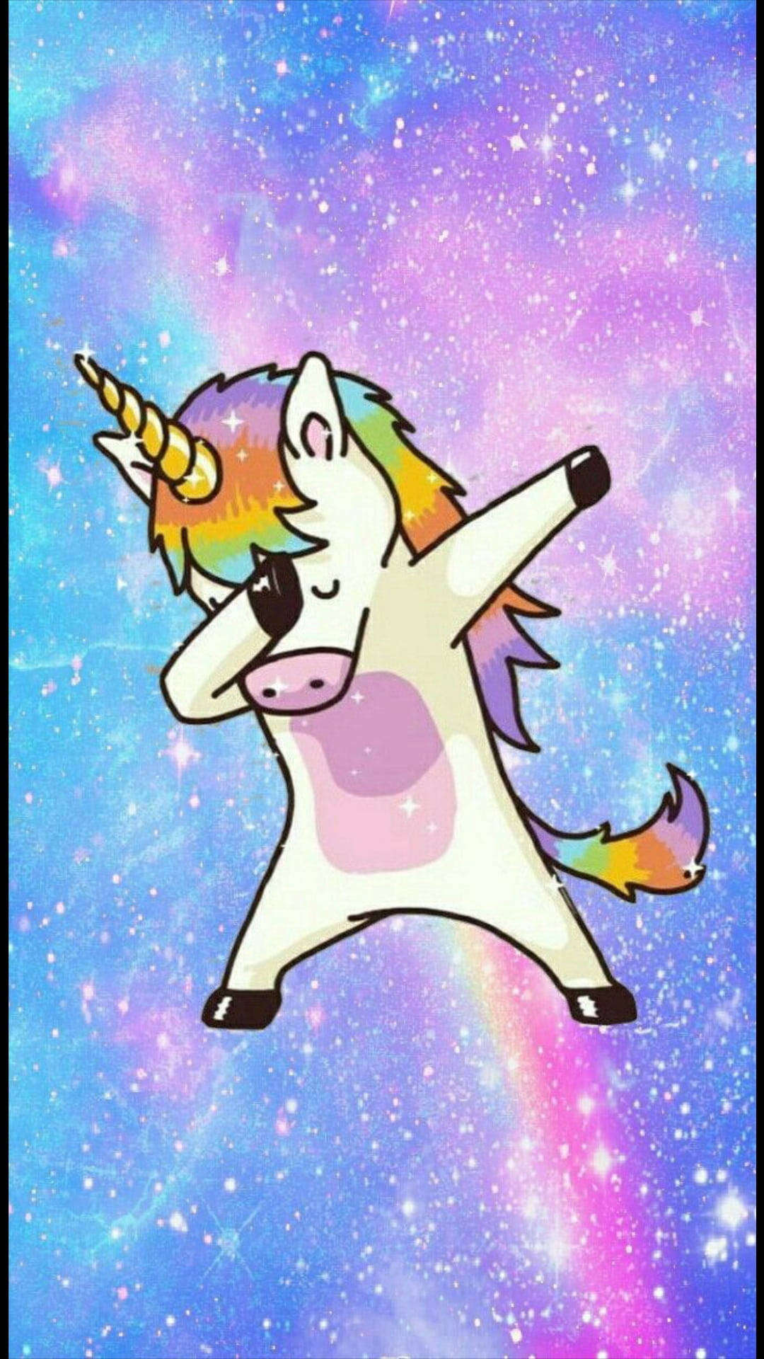 multicolor unicorn, rainbow mane, rainbow horn, Full HD Phone Wallpaper