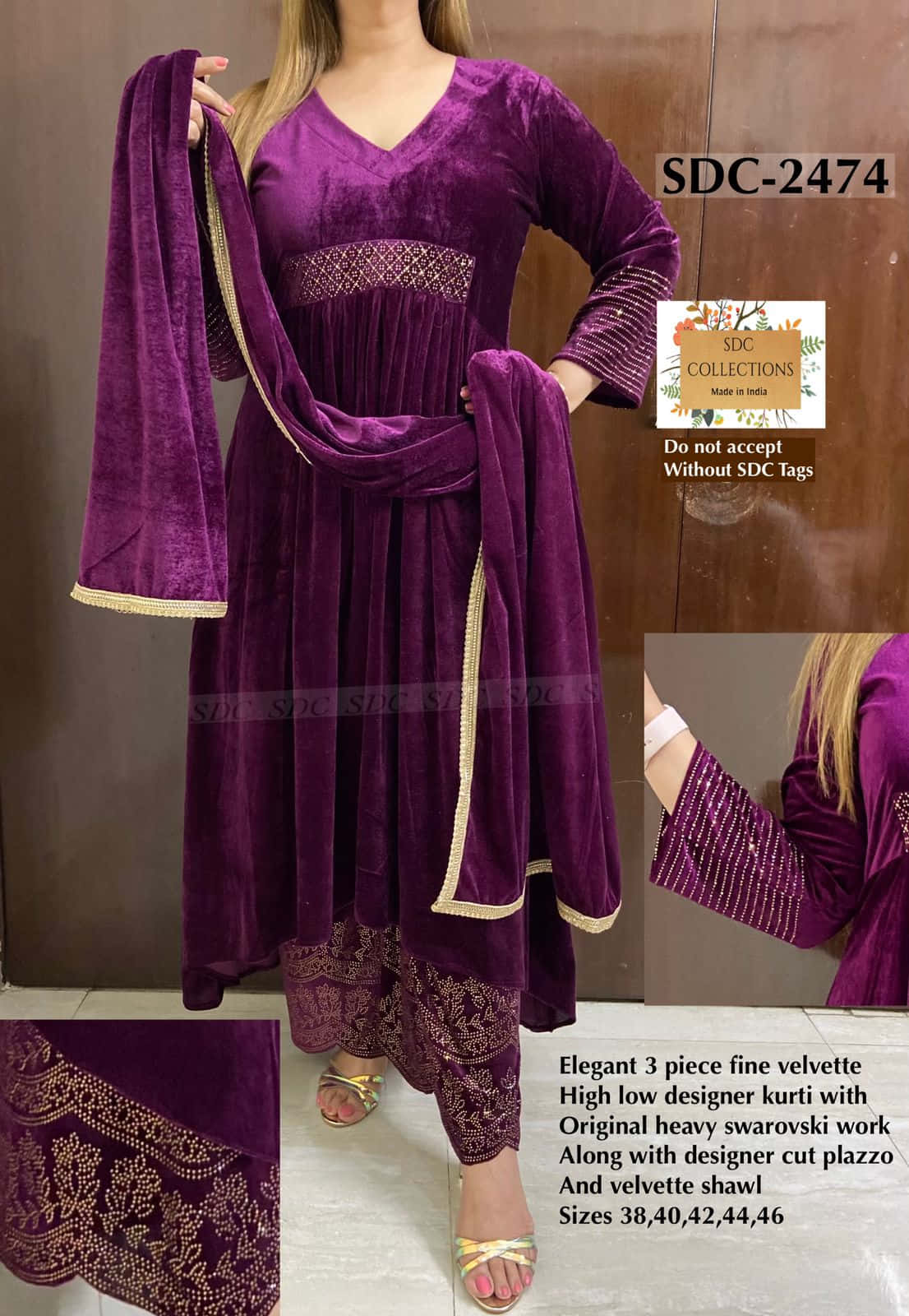 Purple Velvet, 3-piece outfit, gold embroidery, HD Phone Wallpaper