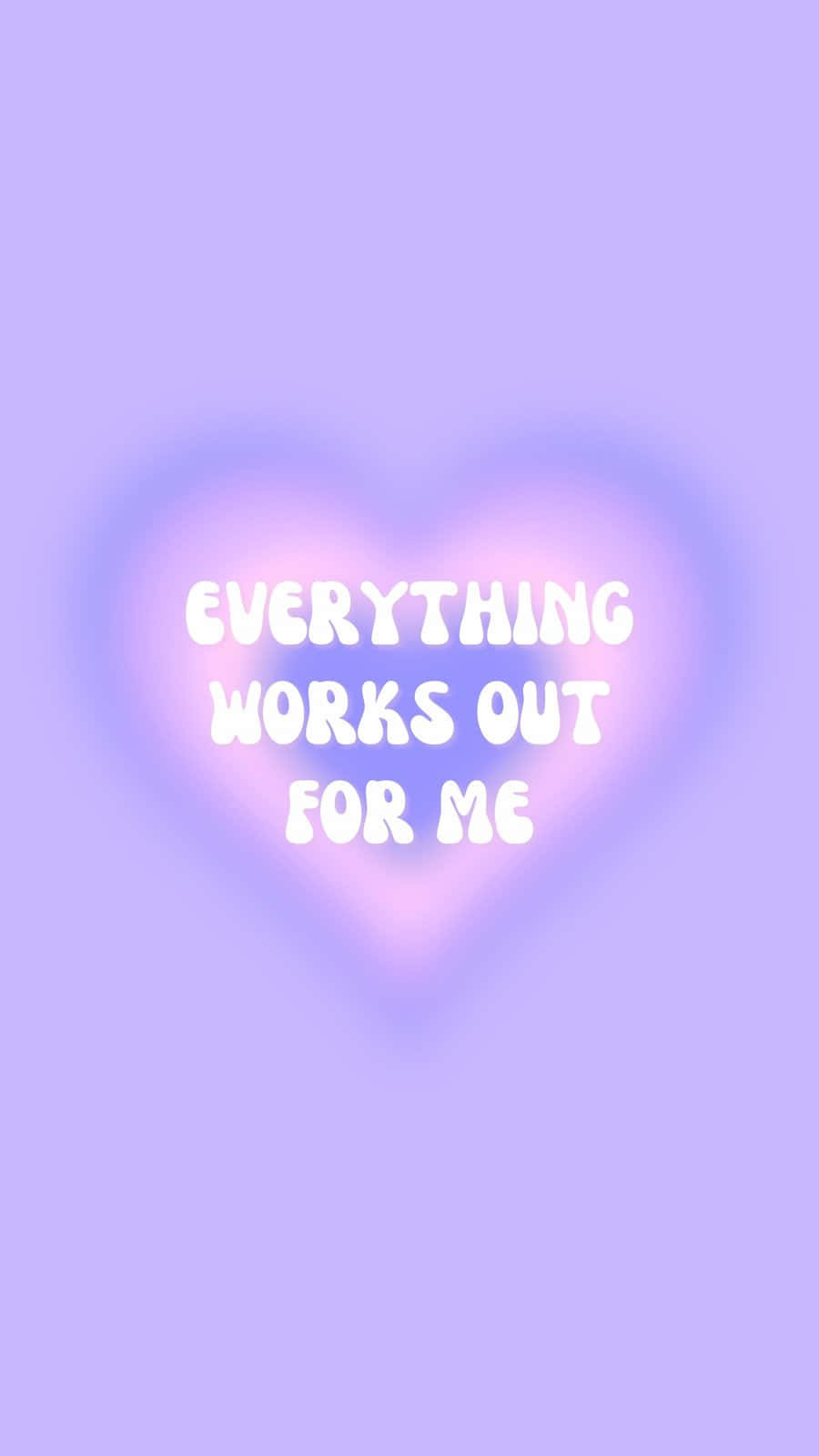 purple heart, glowing heart, everything works out for me, HD Phone Wallpaper