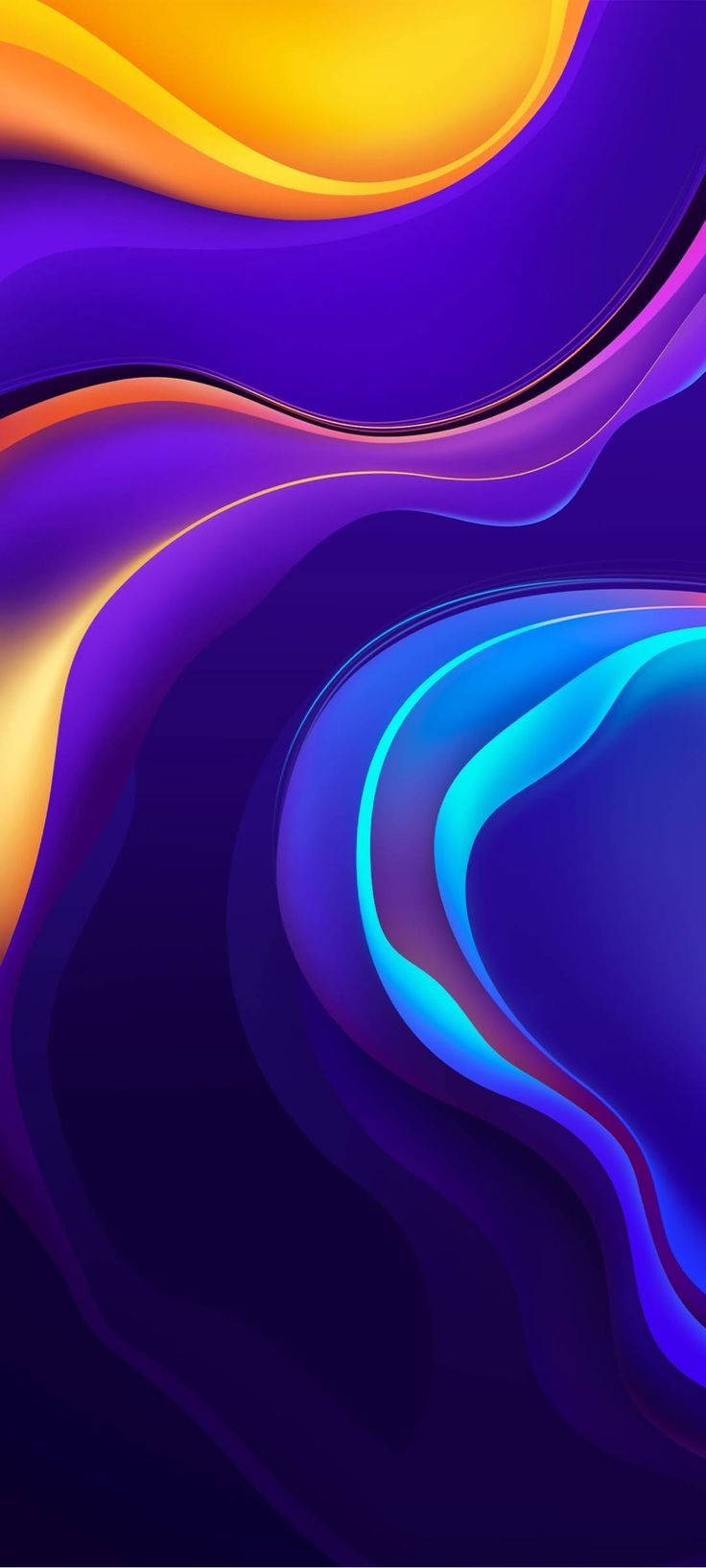 Vivo Y20, Purple Wave, abstract waves, HD Phone Wallpaper